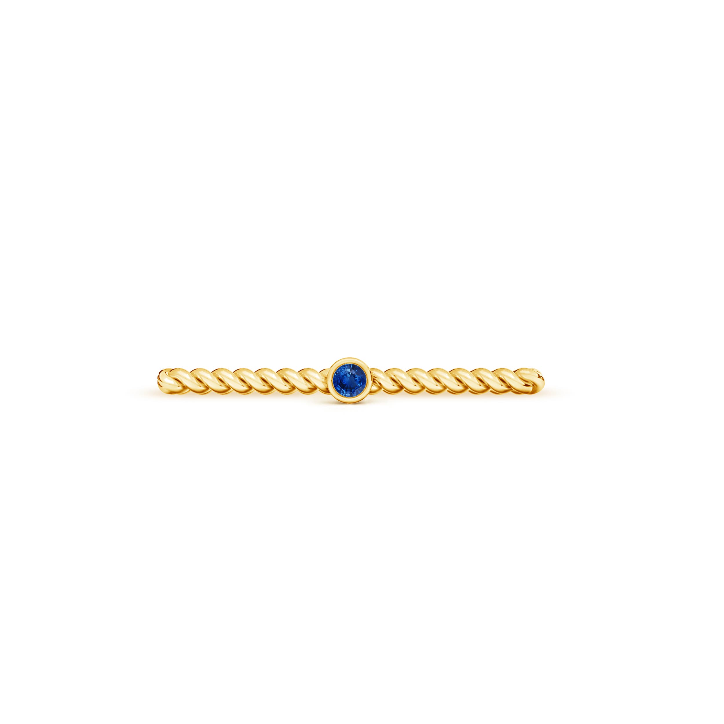 AAA - Blue Sapphire / 0.05 CT / 14 KT Yellow Gold