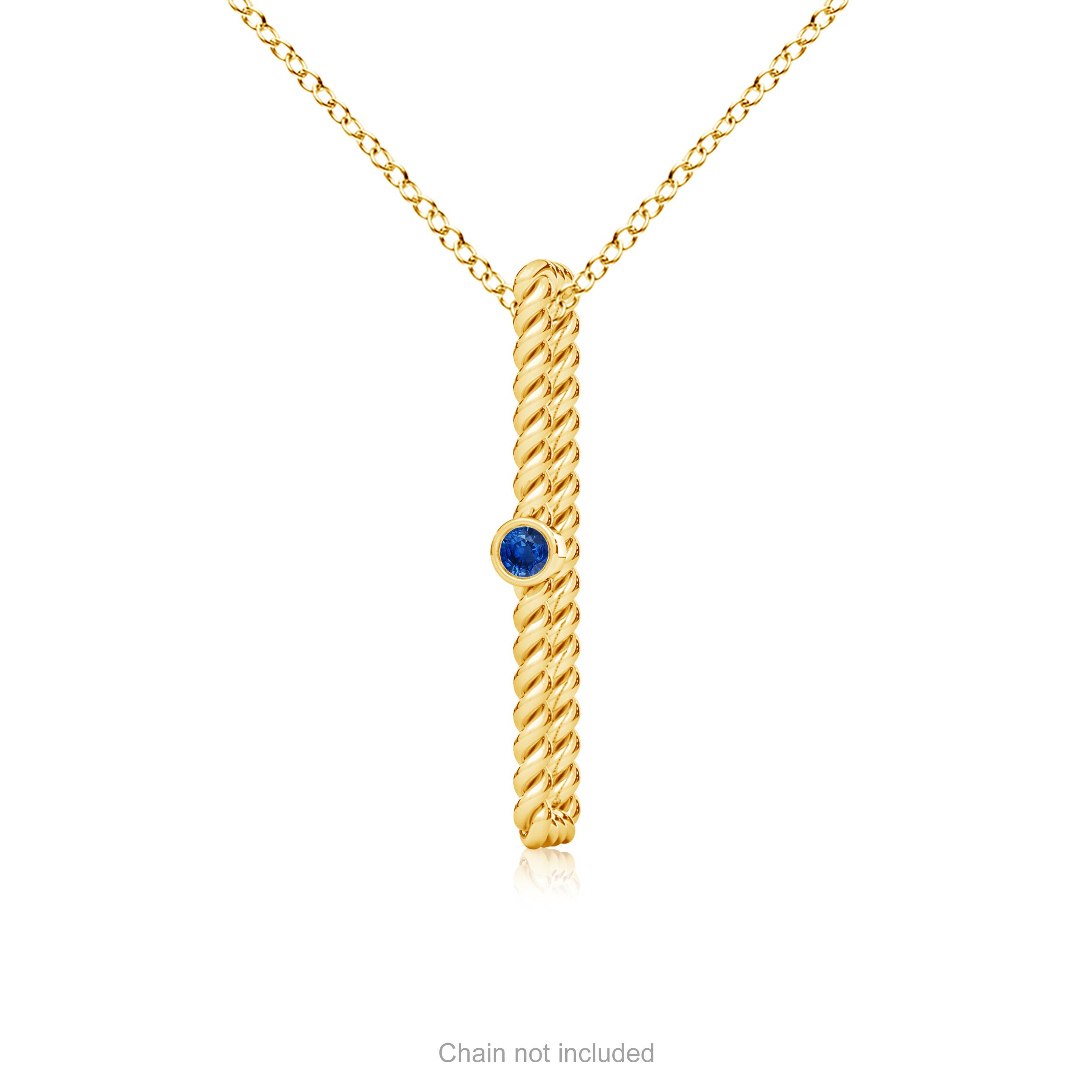 AAA - Blue Sapphire / 0.05 CT / 14 KT Yellow Gold