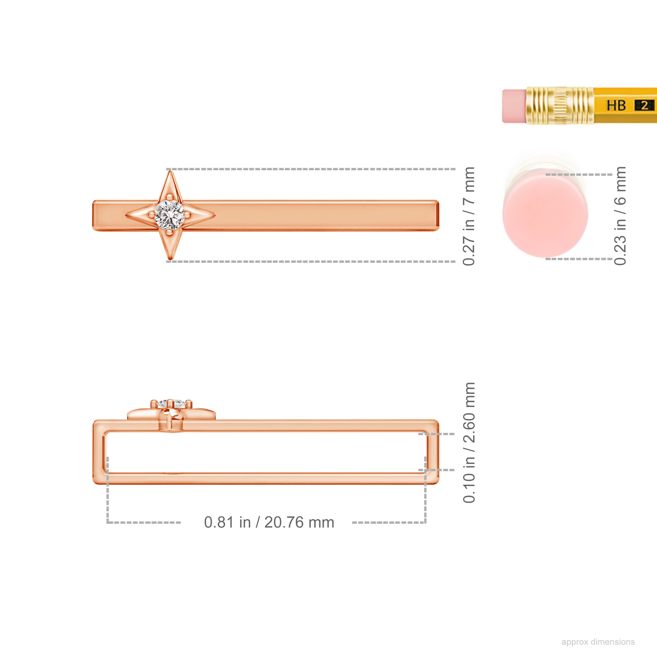 I-J, I1-I2 / 0.014 CT / 14 KT Rose Gold