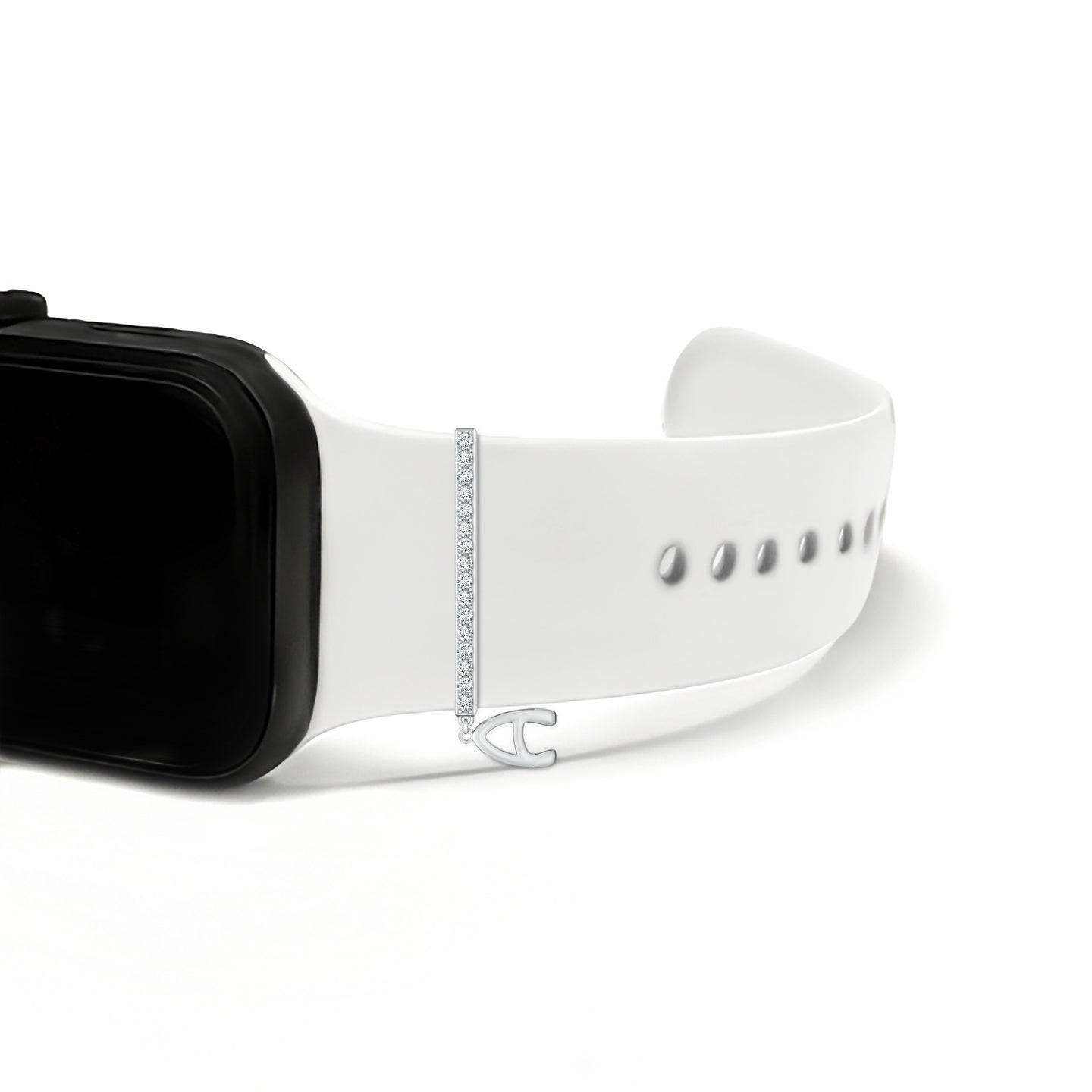 Capital A Initial With Natural Diamond Watch Band