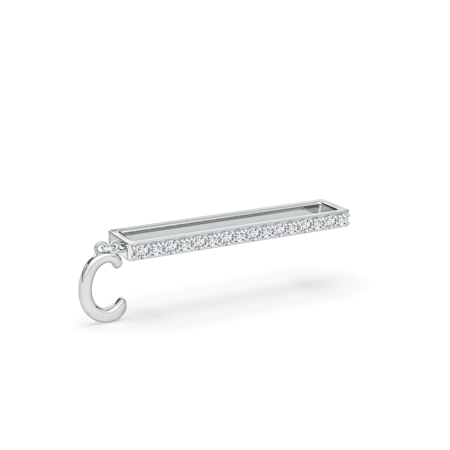 Capital C Initial With Natural Diamond Watch Band