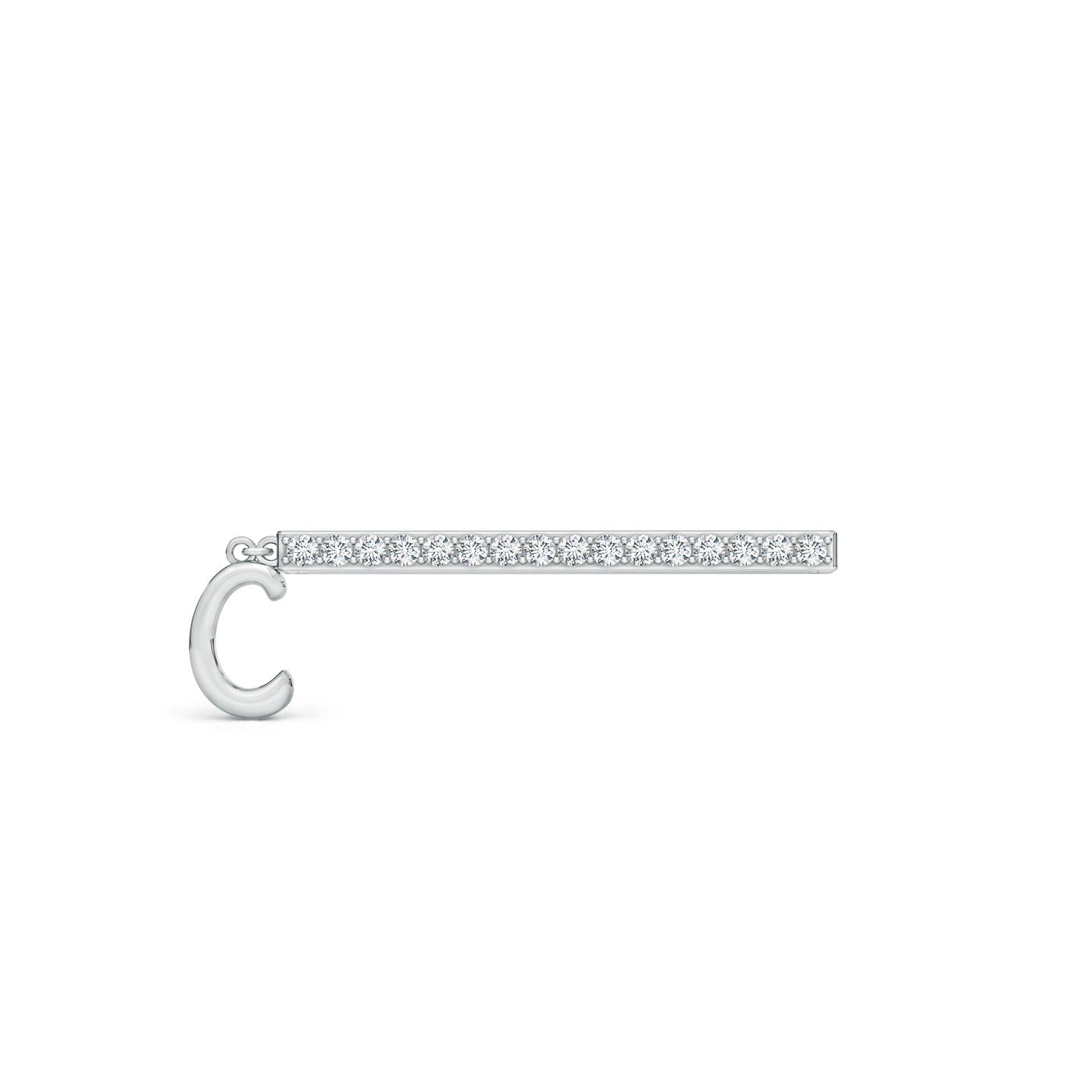 Capital C Initial With Natural Diamond Watch Band