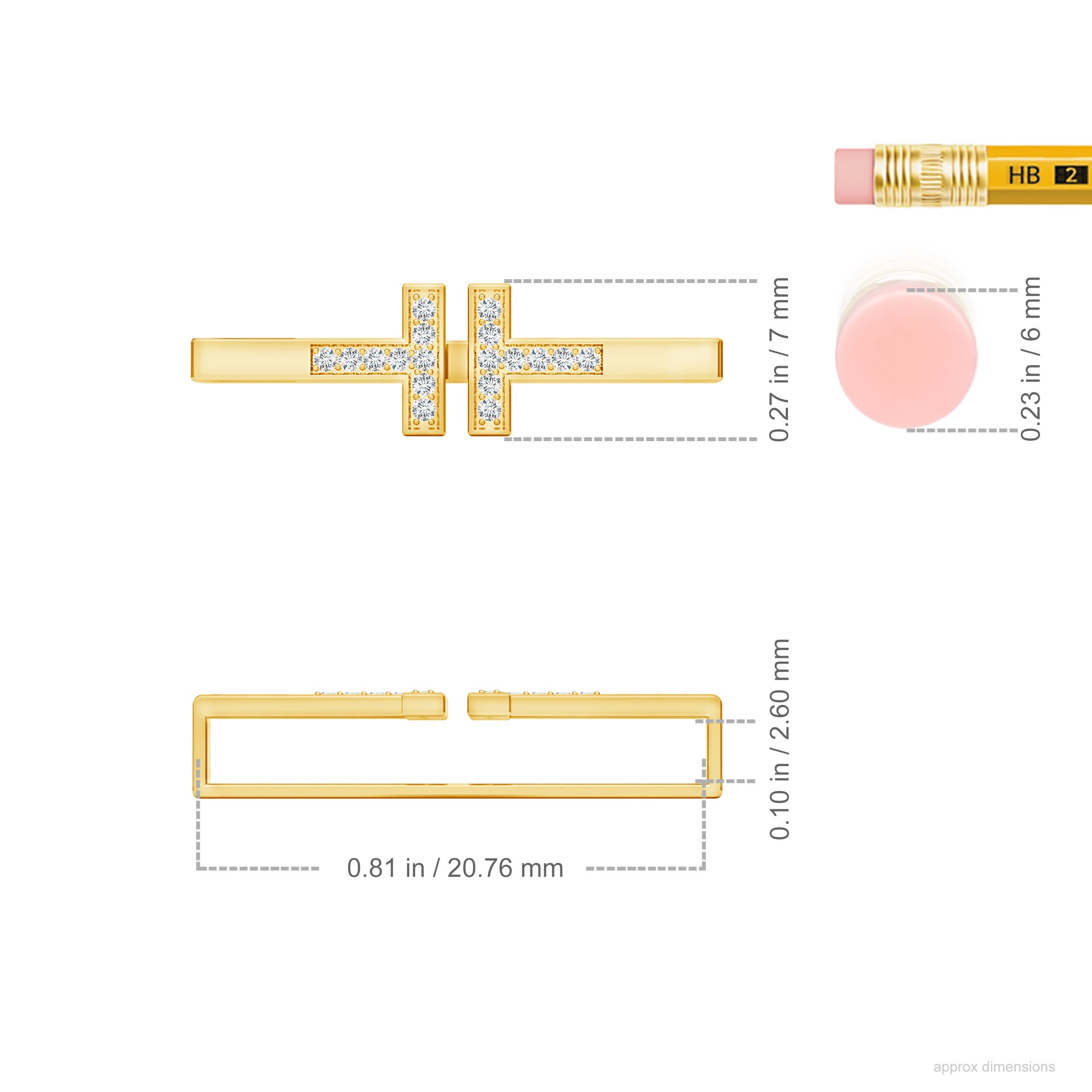 G, VS2 / 0.09 CT / 14 KT Yellow Gold