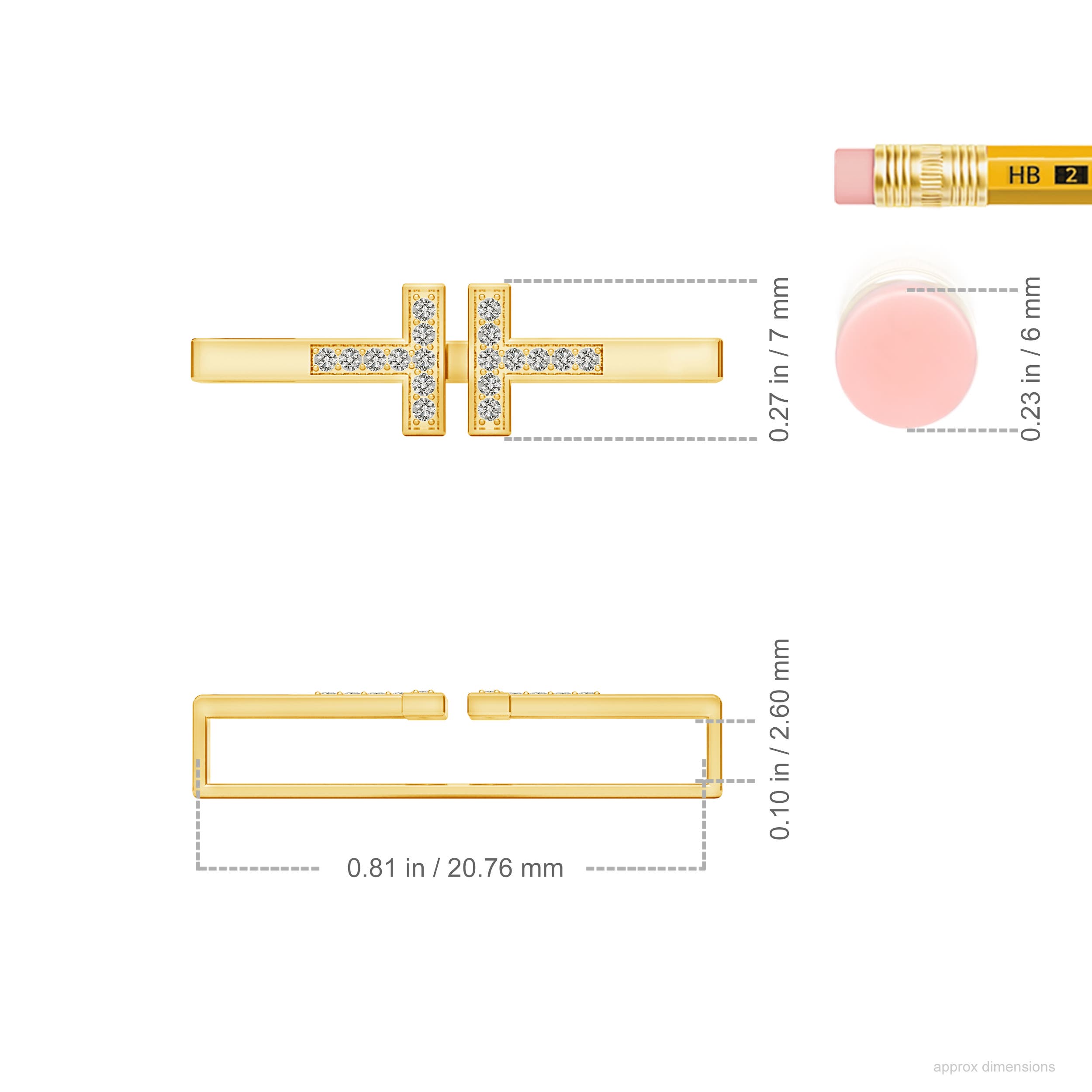 K, I3 / 0.09 CT / 14 KT Yellow Gold