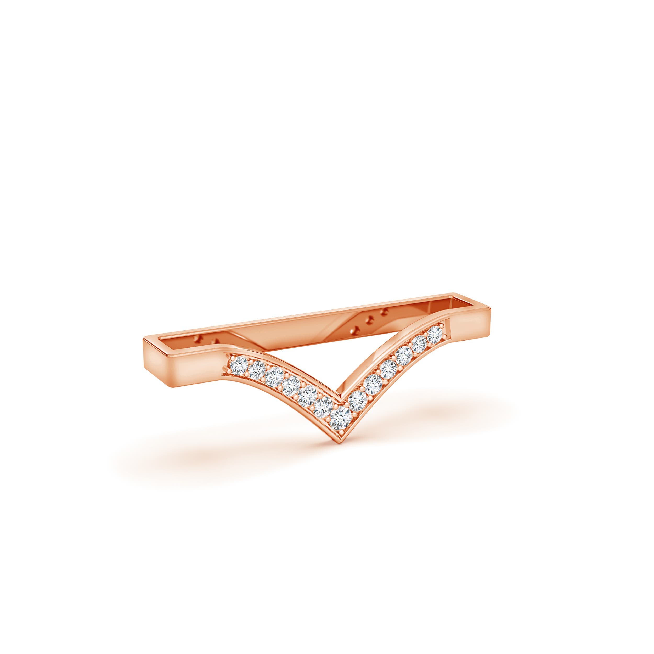 G, VS2 / 0.11 CT / 14 KT Rose Gold