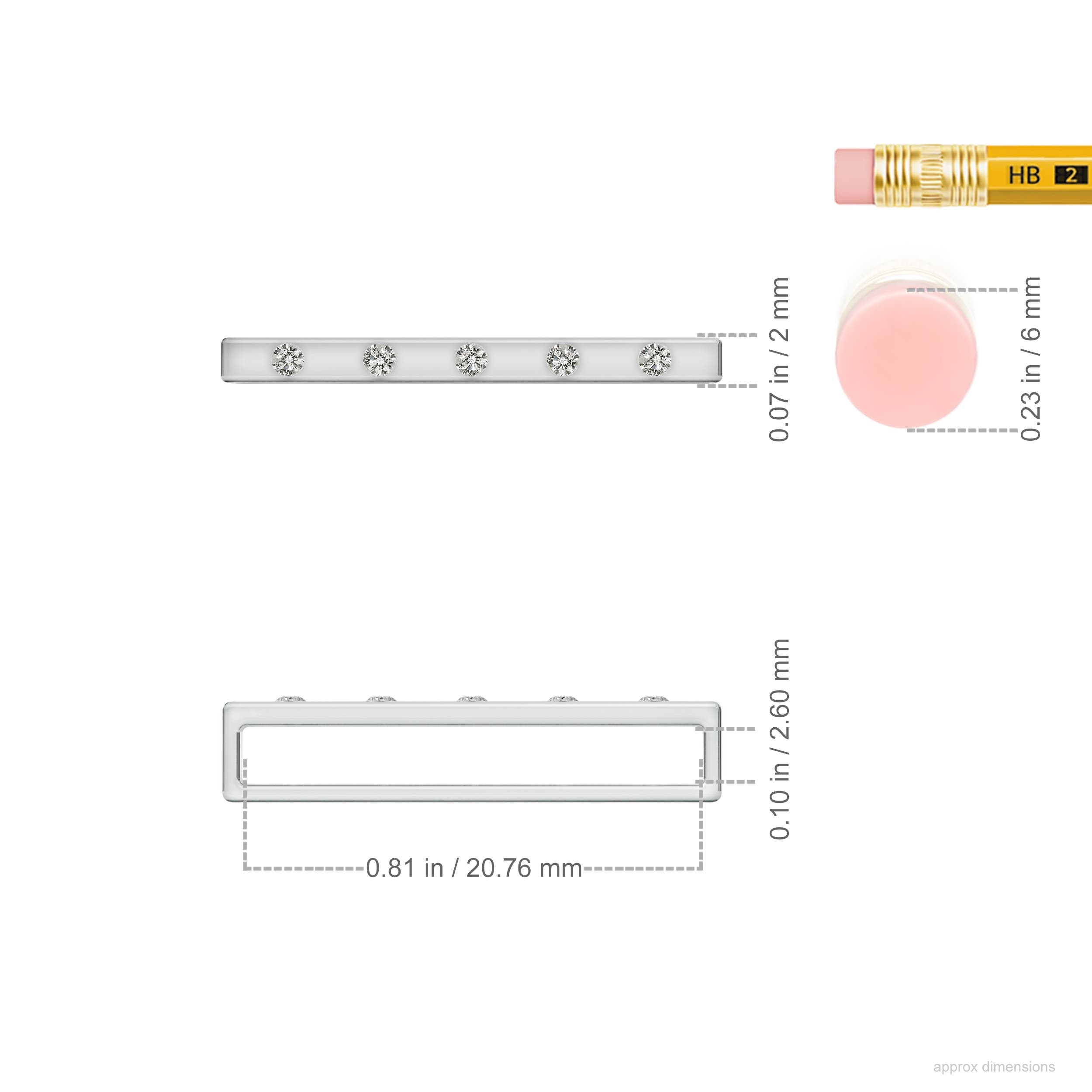 K, I3 / 0.05 CT / 14 KT White Gold