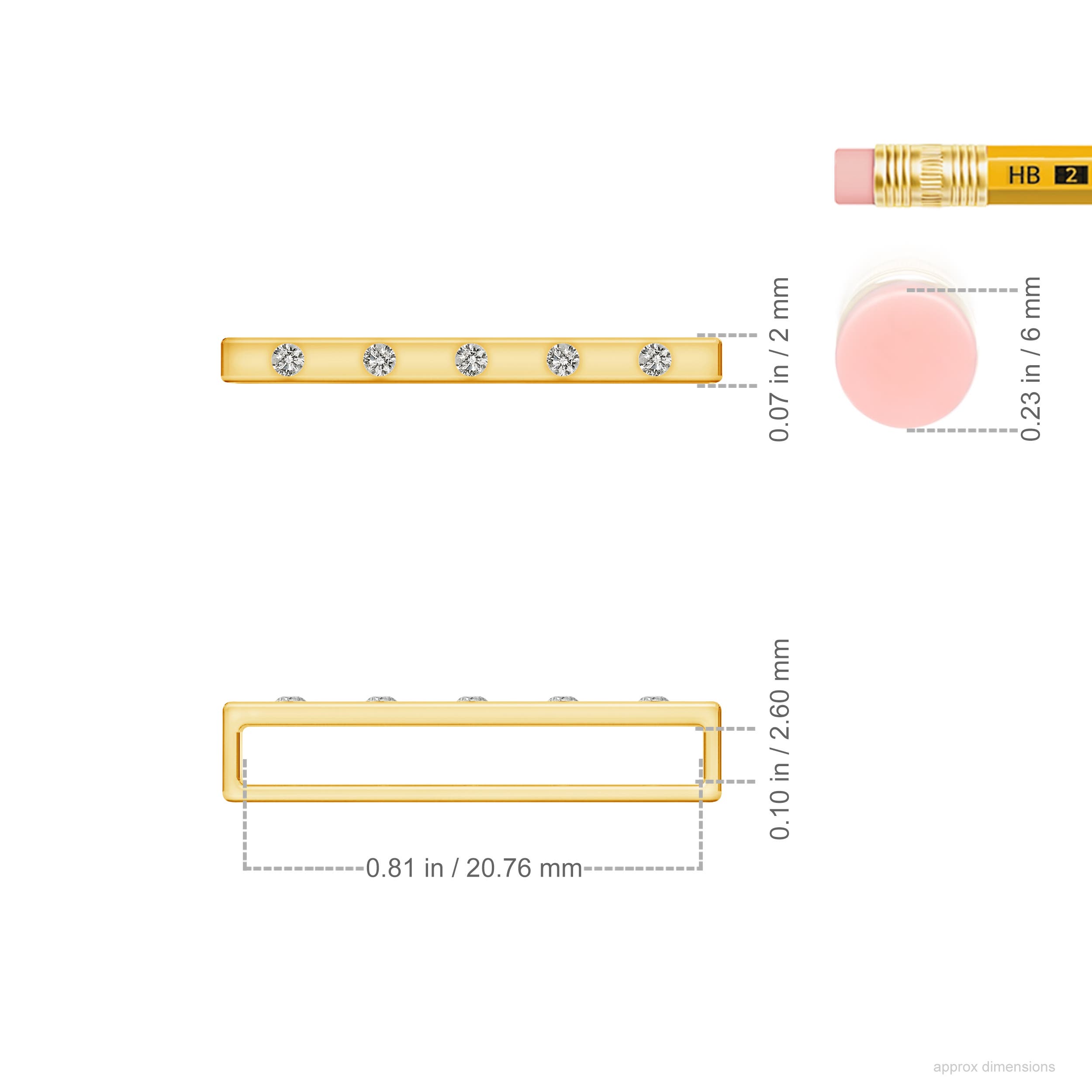 K, I3 / 0.05 CT / 14 KT Yellow Gold