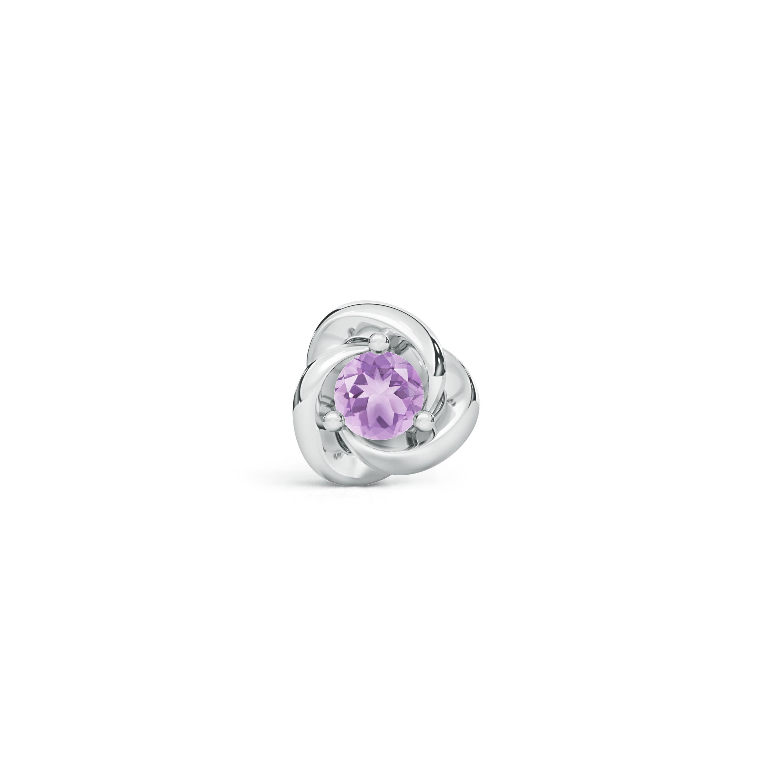 A - Amethyst / 0.03 CT / 14 KT White Gold