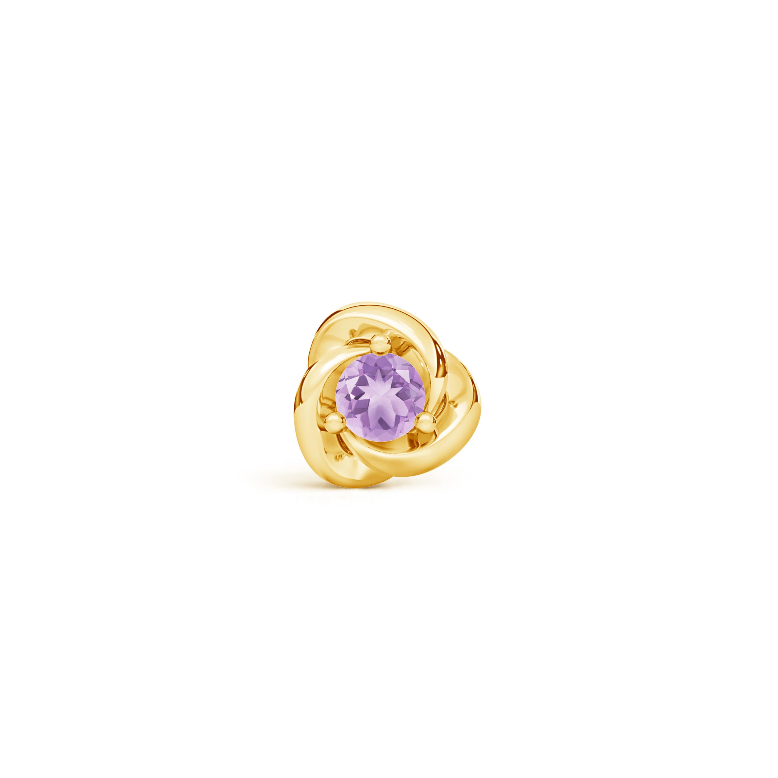 A - Amethyst / 0.03 CT / 14 KT Yellow Gold