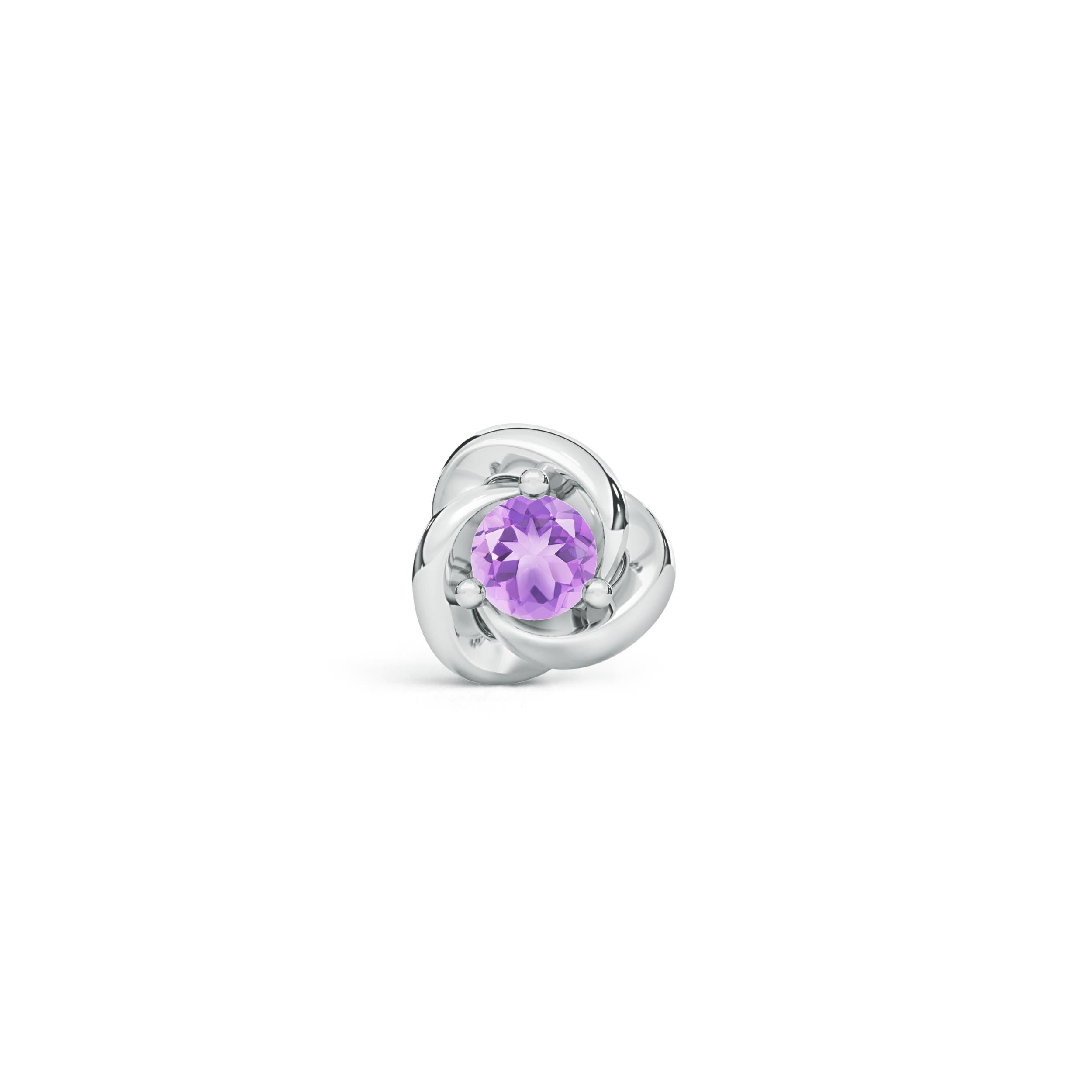 AA - Amethyst / 0.03 CT / 14 KT White Gold