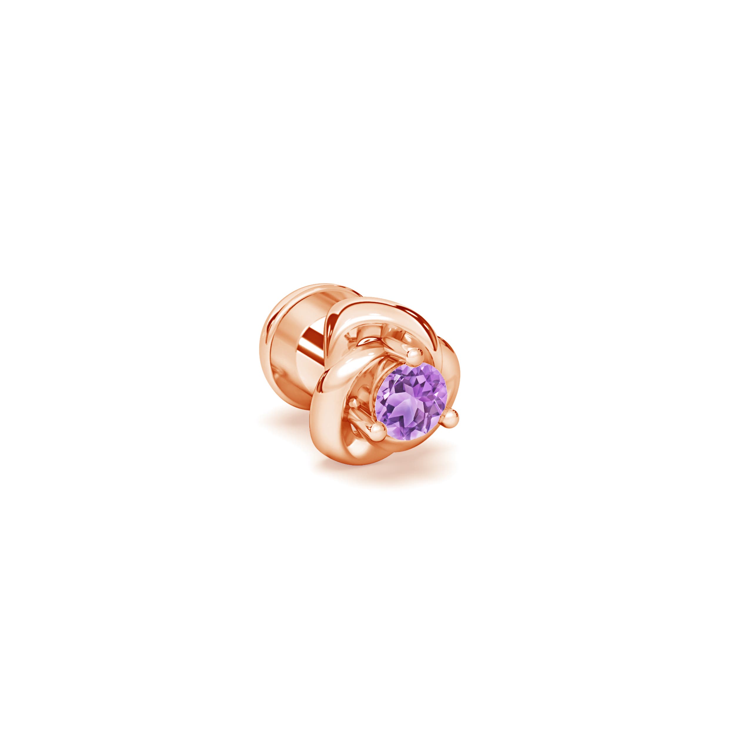 AAA - Amethyst / 0.03 CT / 14 KT Rose Gold