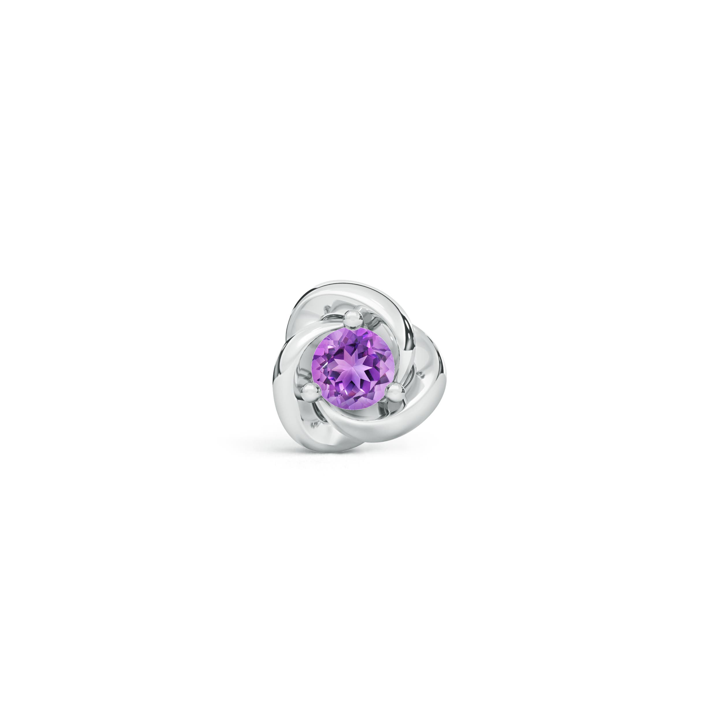 AAAA - Amethyst / 0.03 CT / 14 KT White Gold