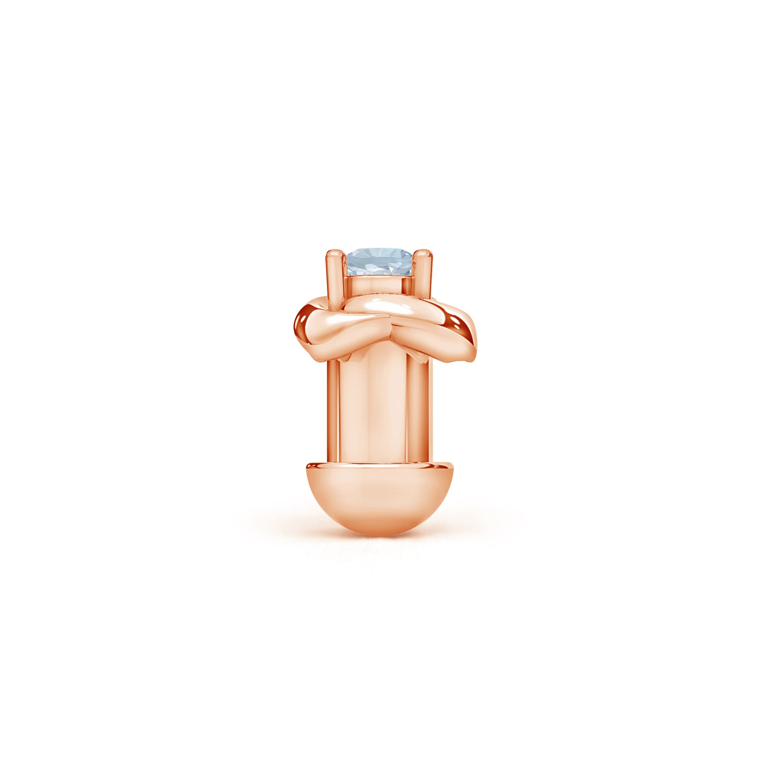 A - Aquamarine / 0.03 CT / 14 KT Rose Gold