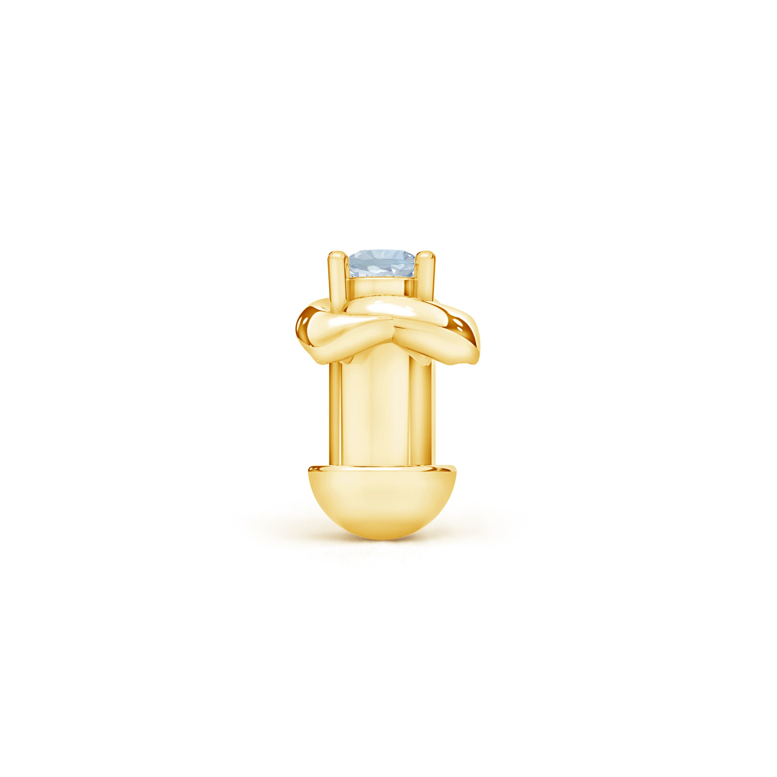 A - Aquamarine / 0.03 CT / 14 KT Yellow Gold