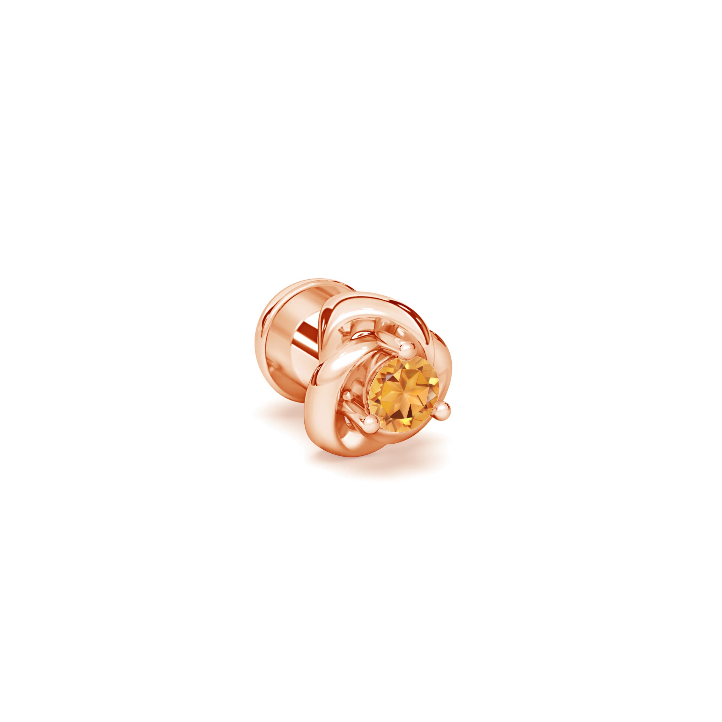 AAA - Citrine / 0.04 CT / 14 KT Rose Gold