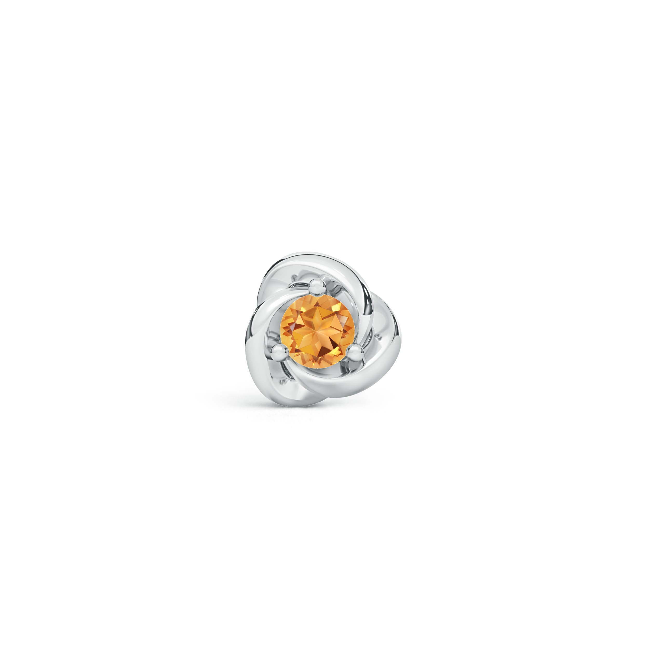 AAA - Citrine / 0.04 CT / 14 KT White Gold