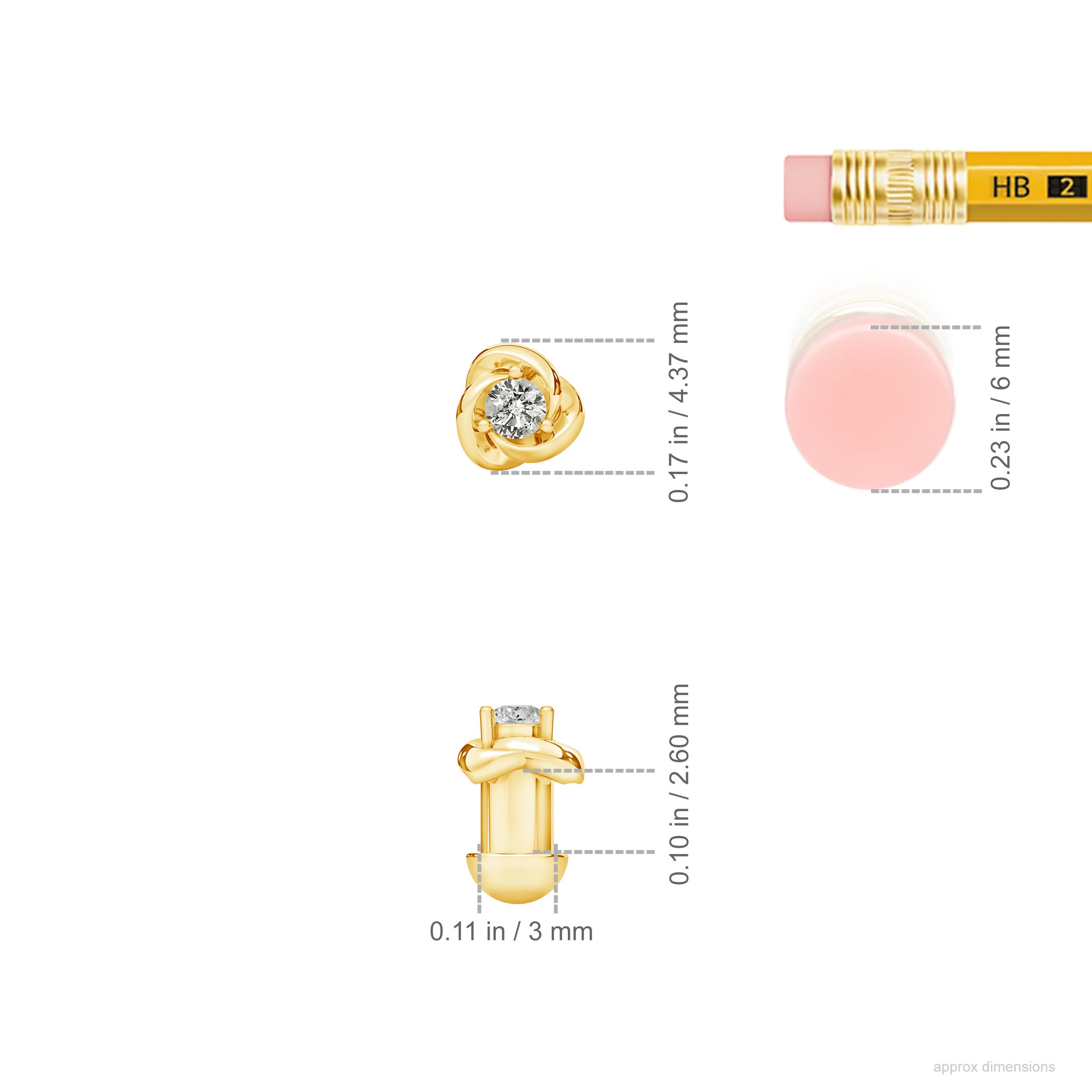 K, I3 / 0.04 CT / 14 KT Yellow Gold