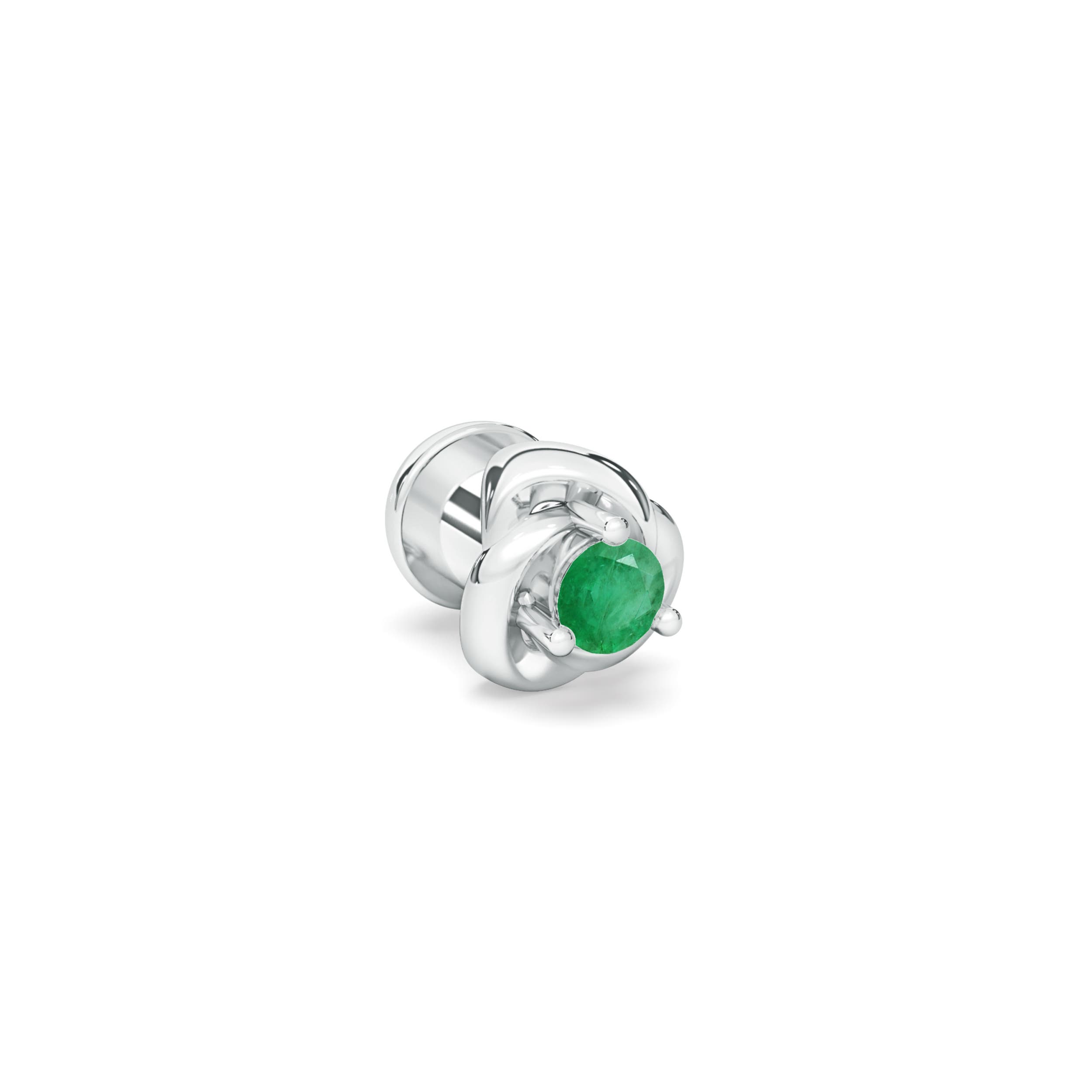 A - Emerald / 0.05 CT / 14 KT White Gold