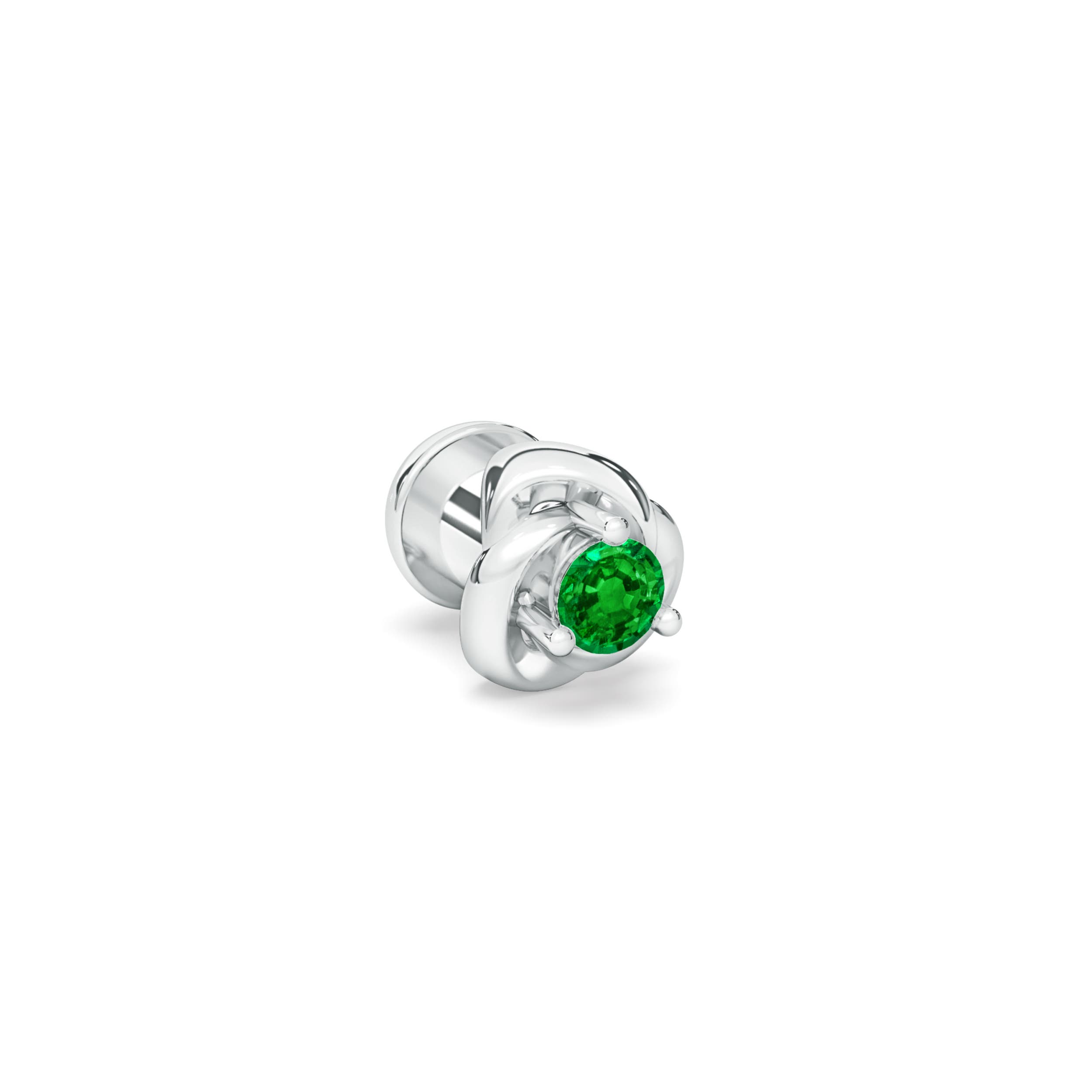 AAAA - Emerald / 0.05 CT / 14 KT White Gold