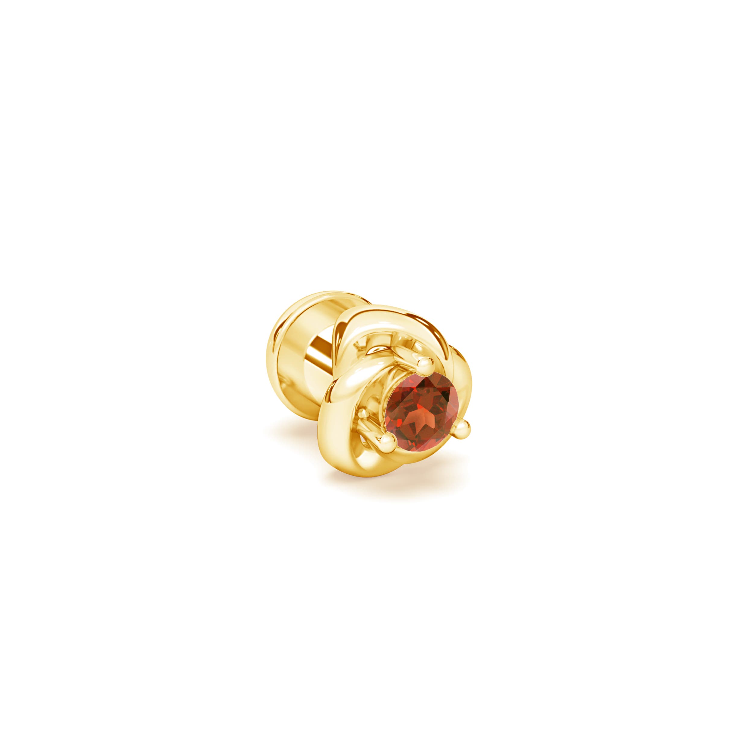 A - Garnet / 0.04 CT / 14 KT Yellow Gold