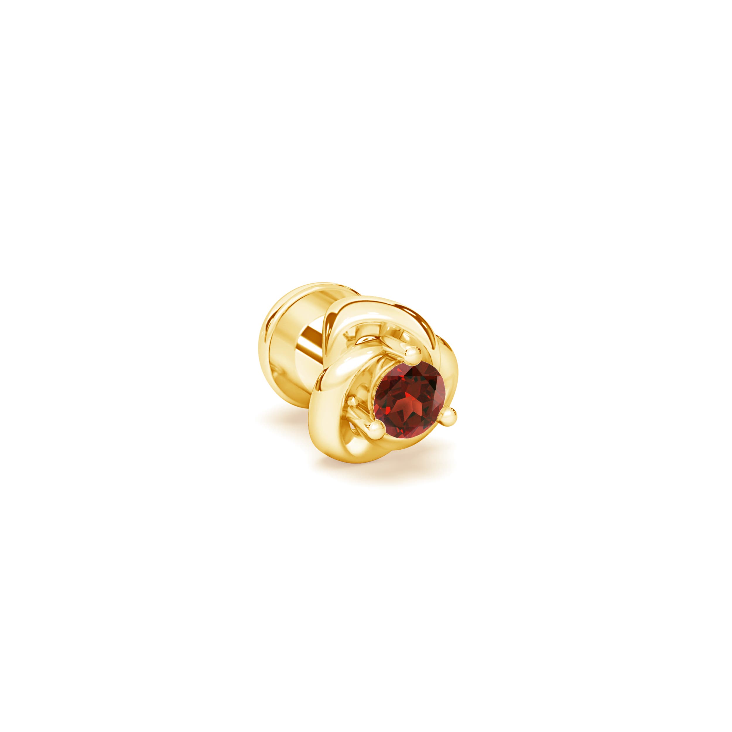 AAAA - Garnet / 0.04 CT / 14 KT Yellow Gold