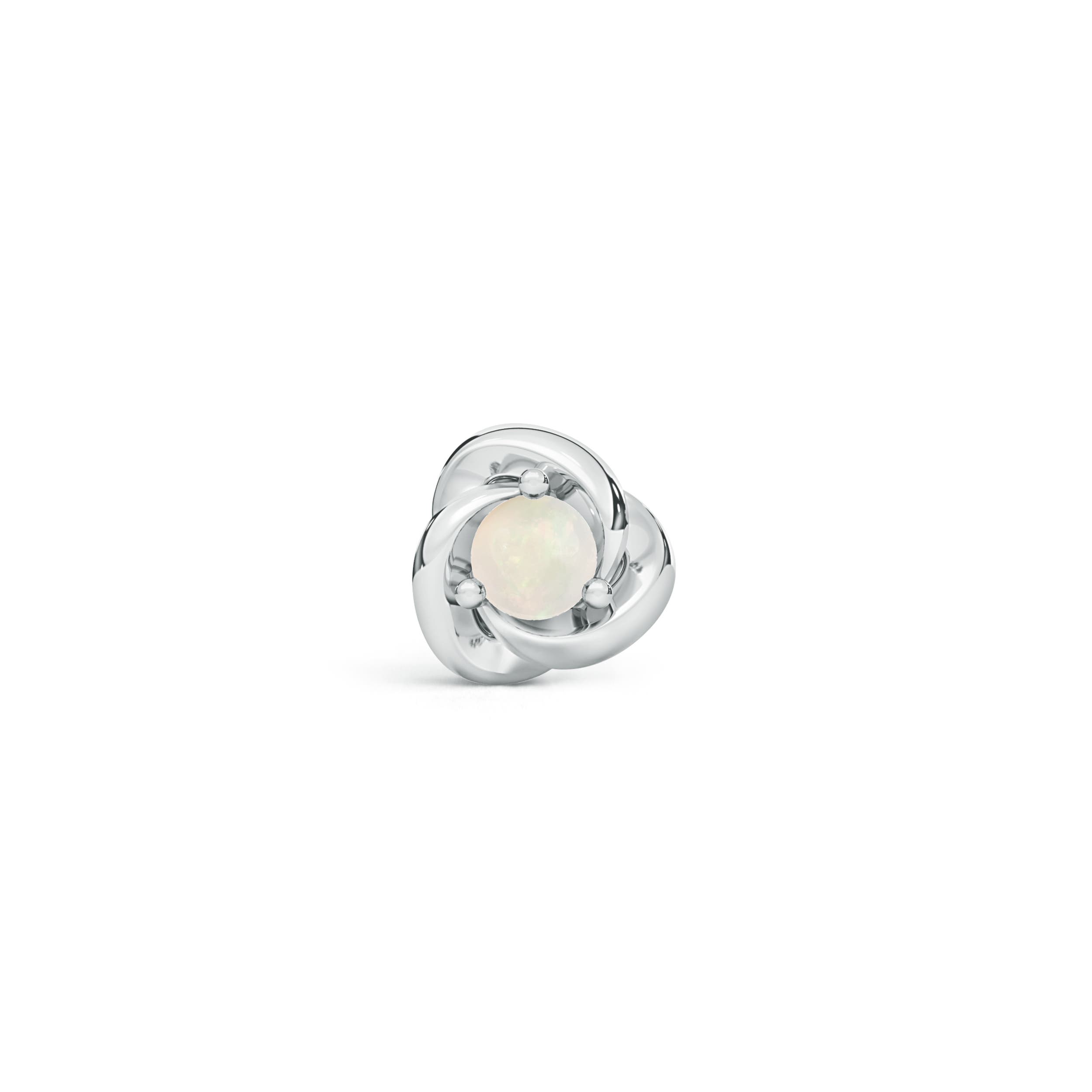 A - Opal / 0.08 CT / 14 KT White Gold