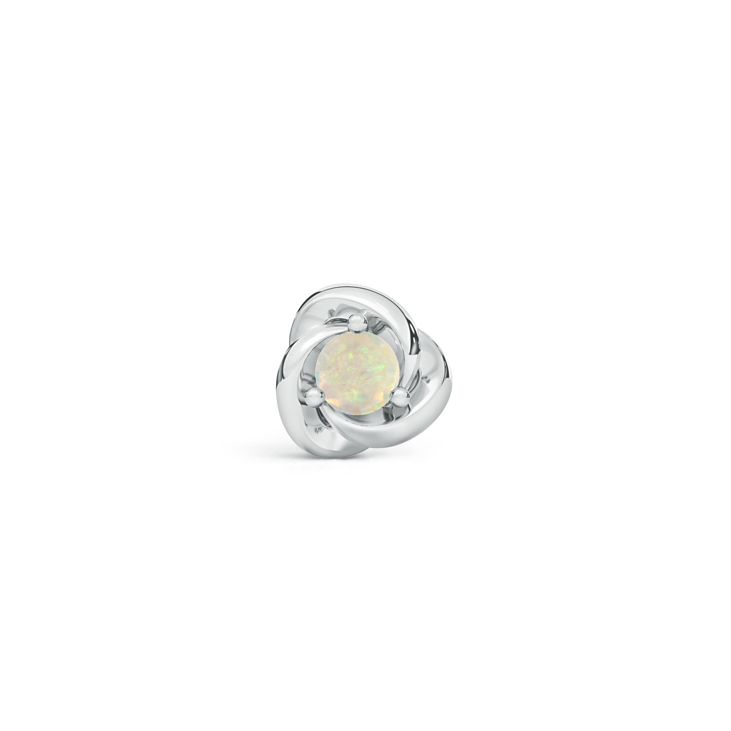 AAA - Opal / 0.08 CT / 14 KT White Gold