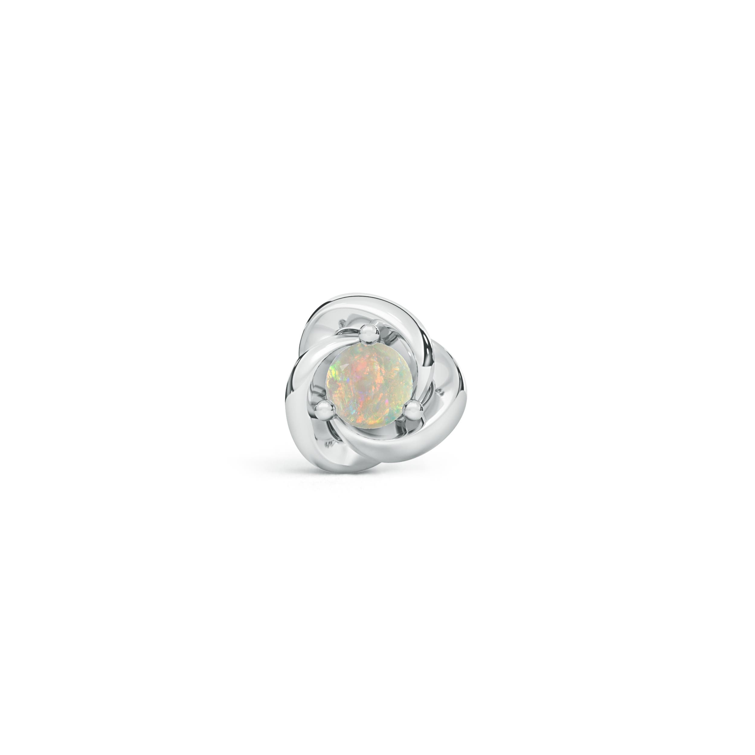 AAAA - Opal / 0.08 CT / 14 KT White Gold