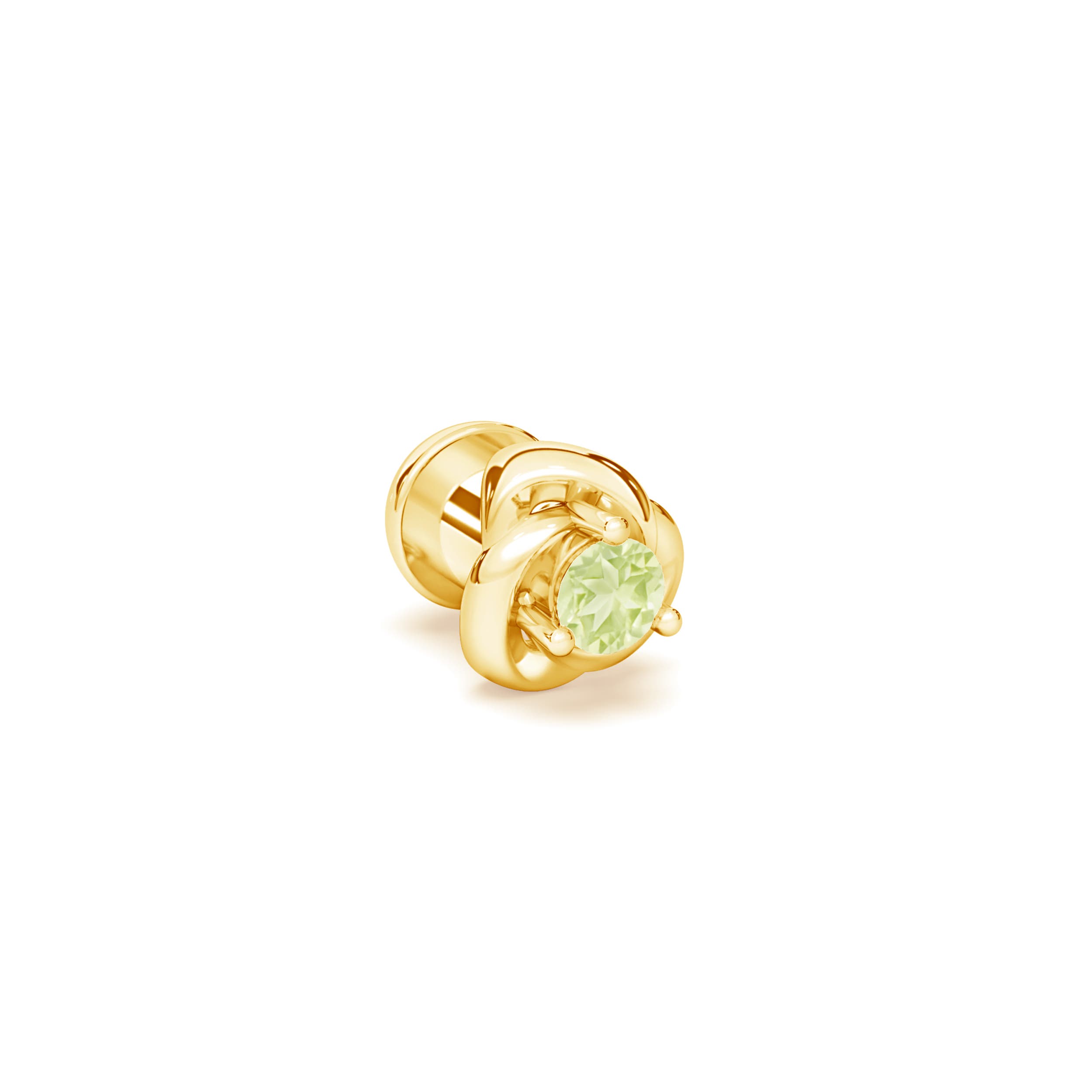 AA - Peridot / 0.04 CT / 14 KT Yellow Gold