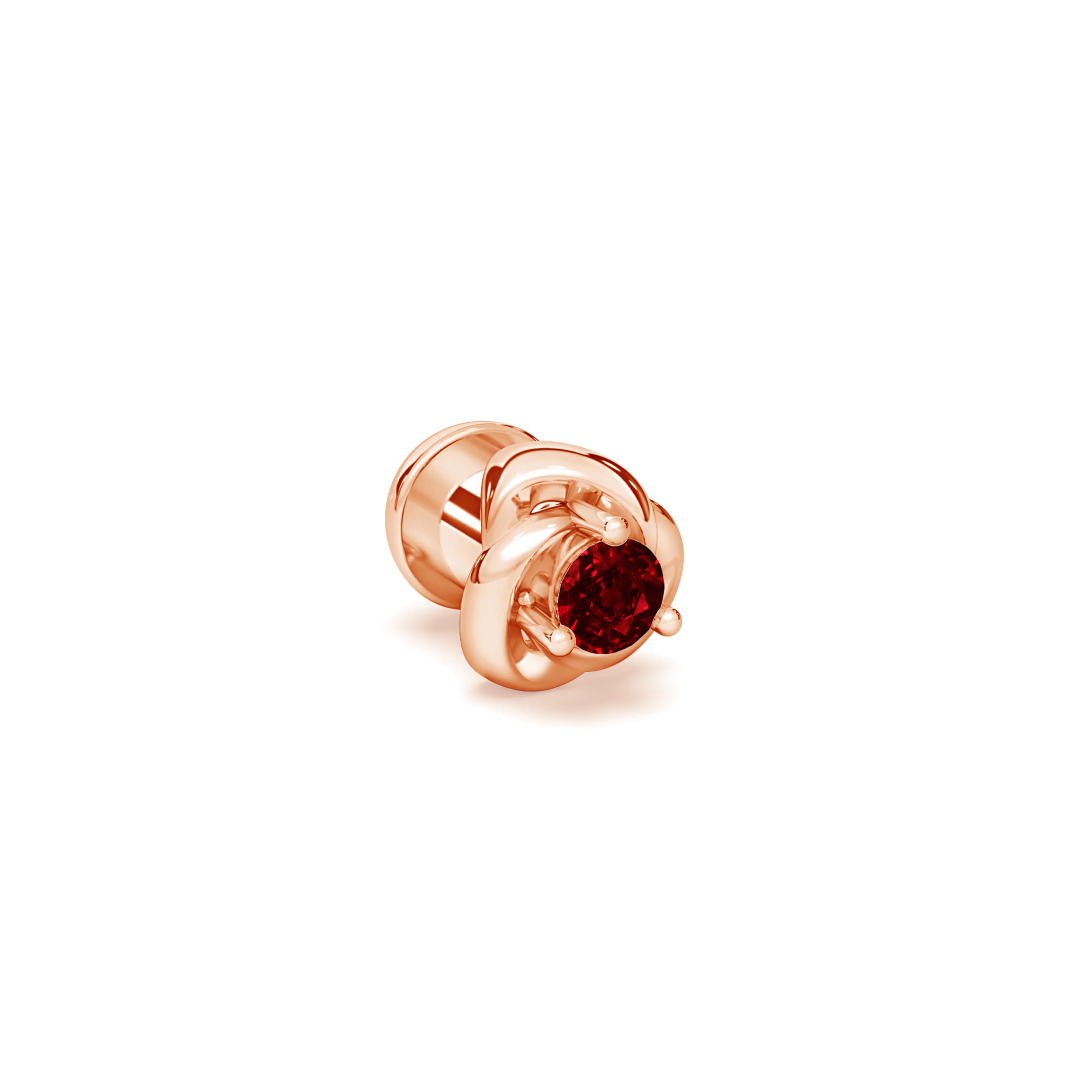 AAAA - Ruby / 0.05 CT / 14 KT Rose Gold