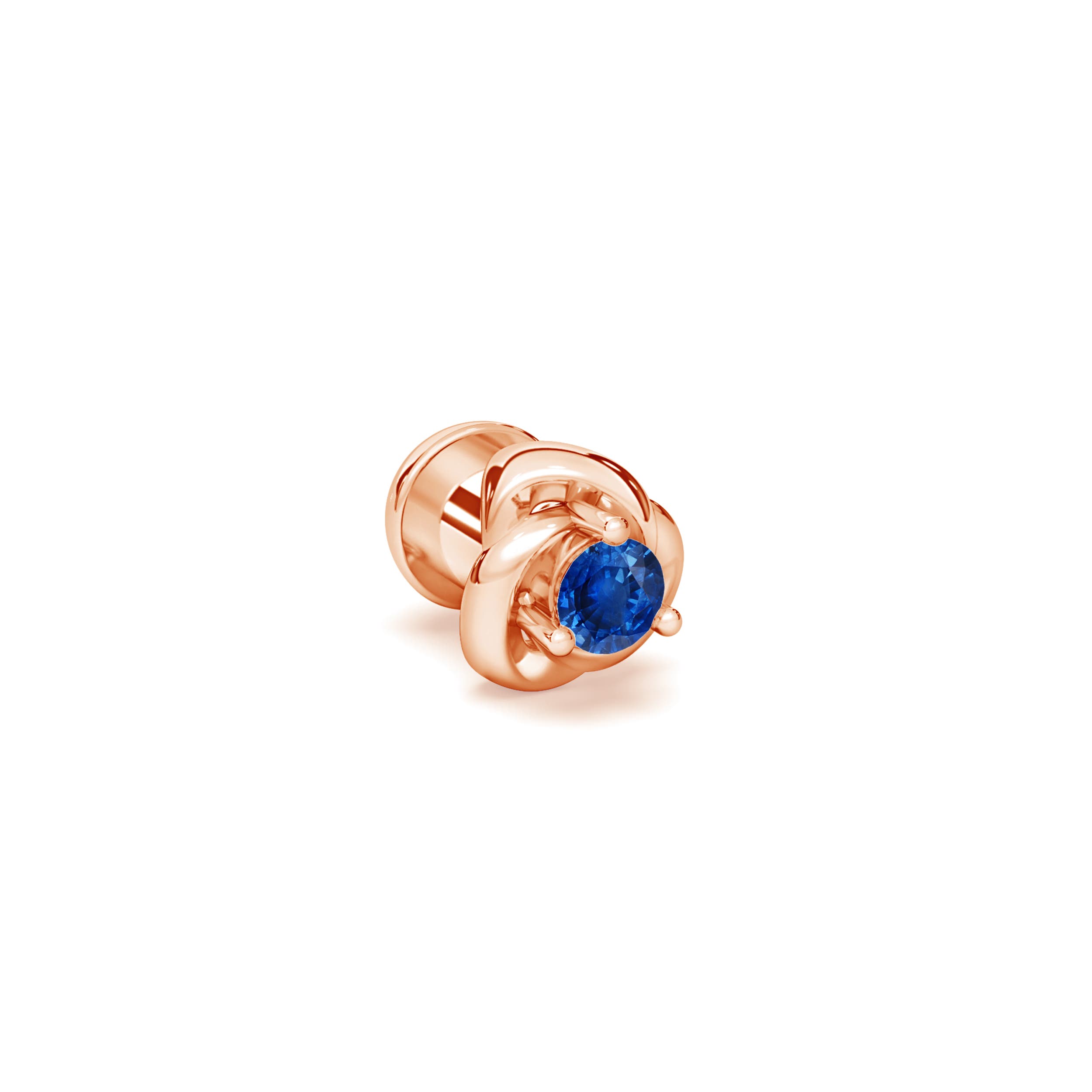 AAA - Blue Sapphire / 0.05 CT / 14 KT Rose Gold