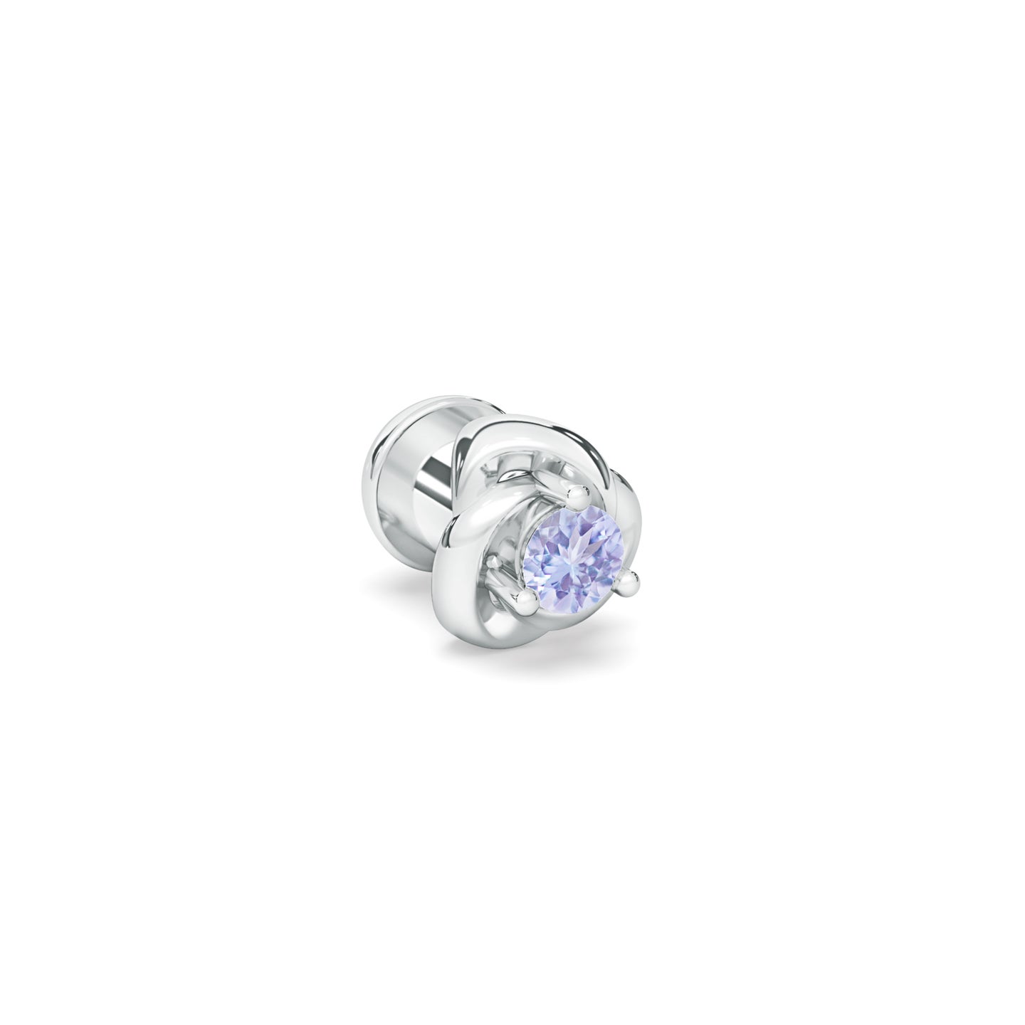 Rose Flower Solitaire Tanzanite Watch Button