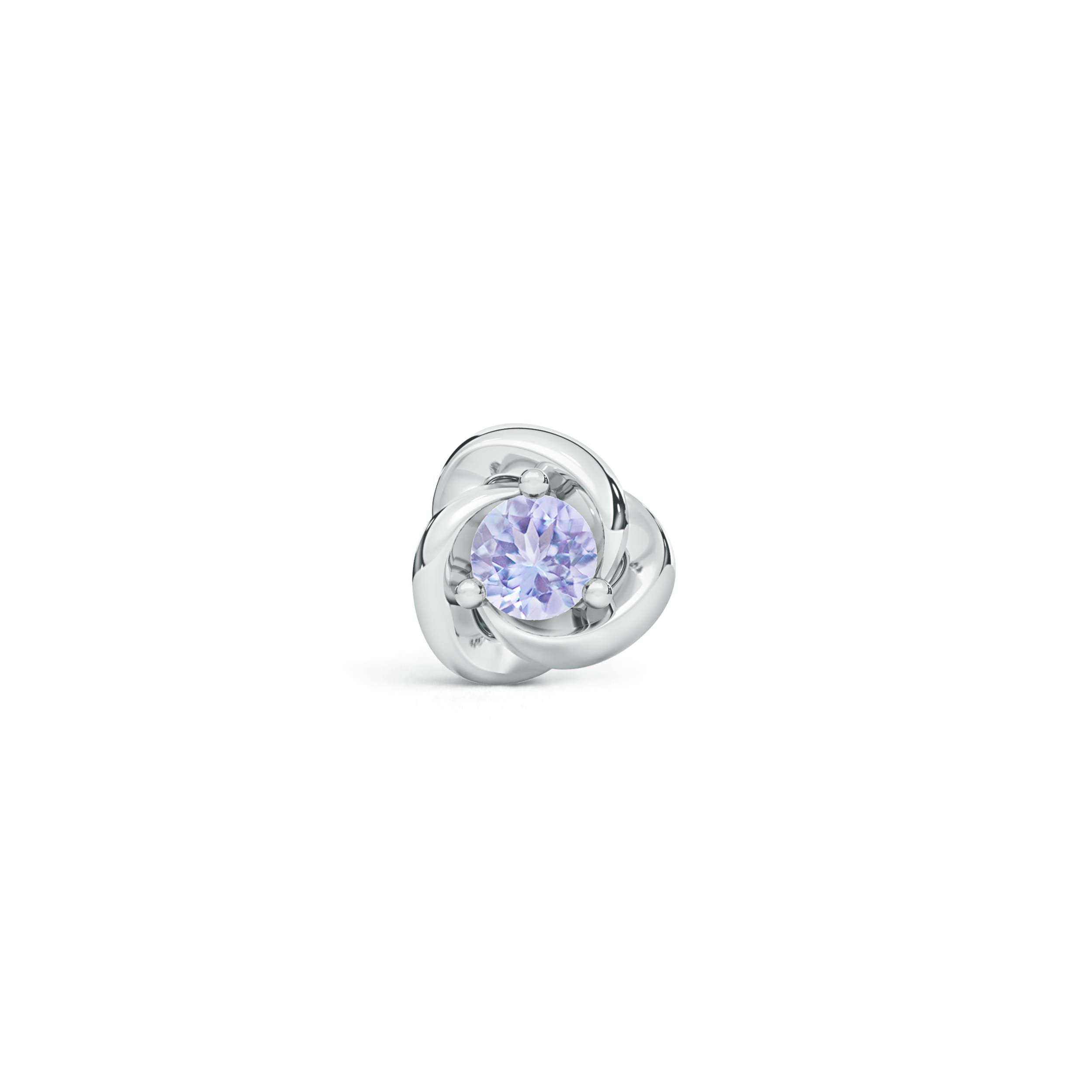 A - Tanzanite / 0.04 CT / 14 KT White Gold