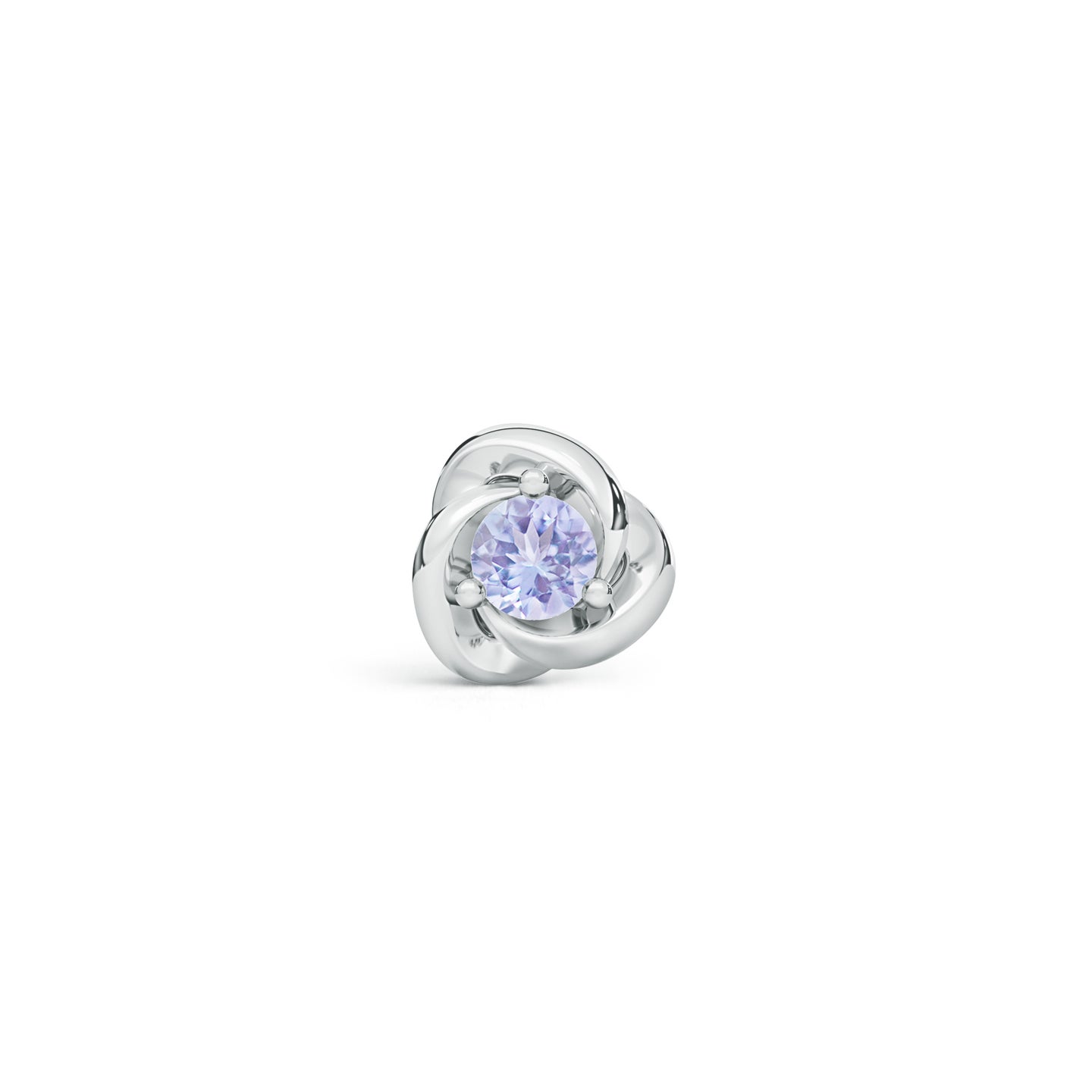Rose Flower Solitaire Tanzanite Watch Button