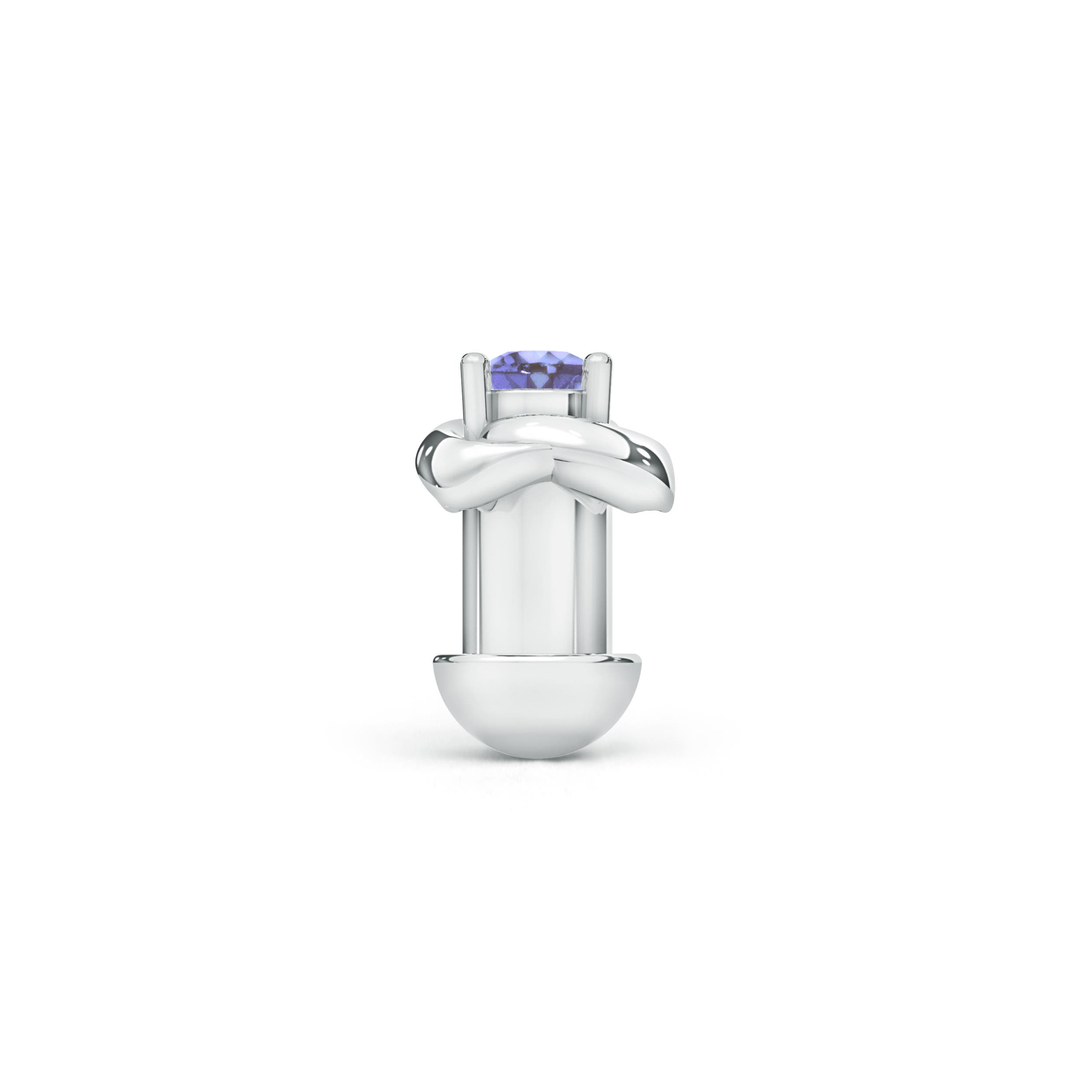 AA - Tanzanite / 0.04 CT / 14 KT White Gold