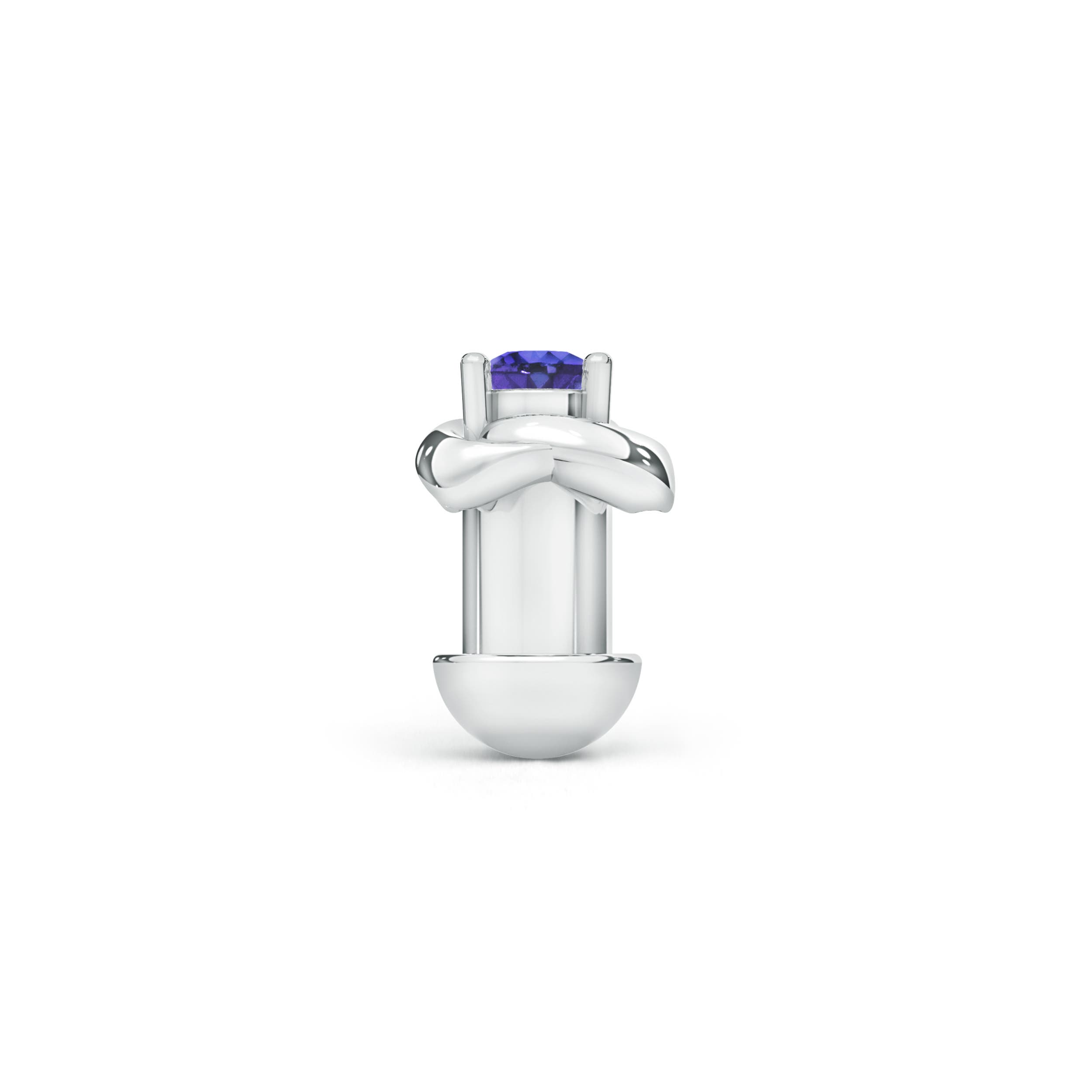 AAA - Tanzanite / 0.04 CT / 14 KT White Gold