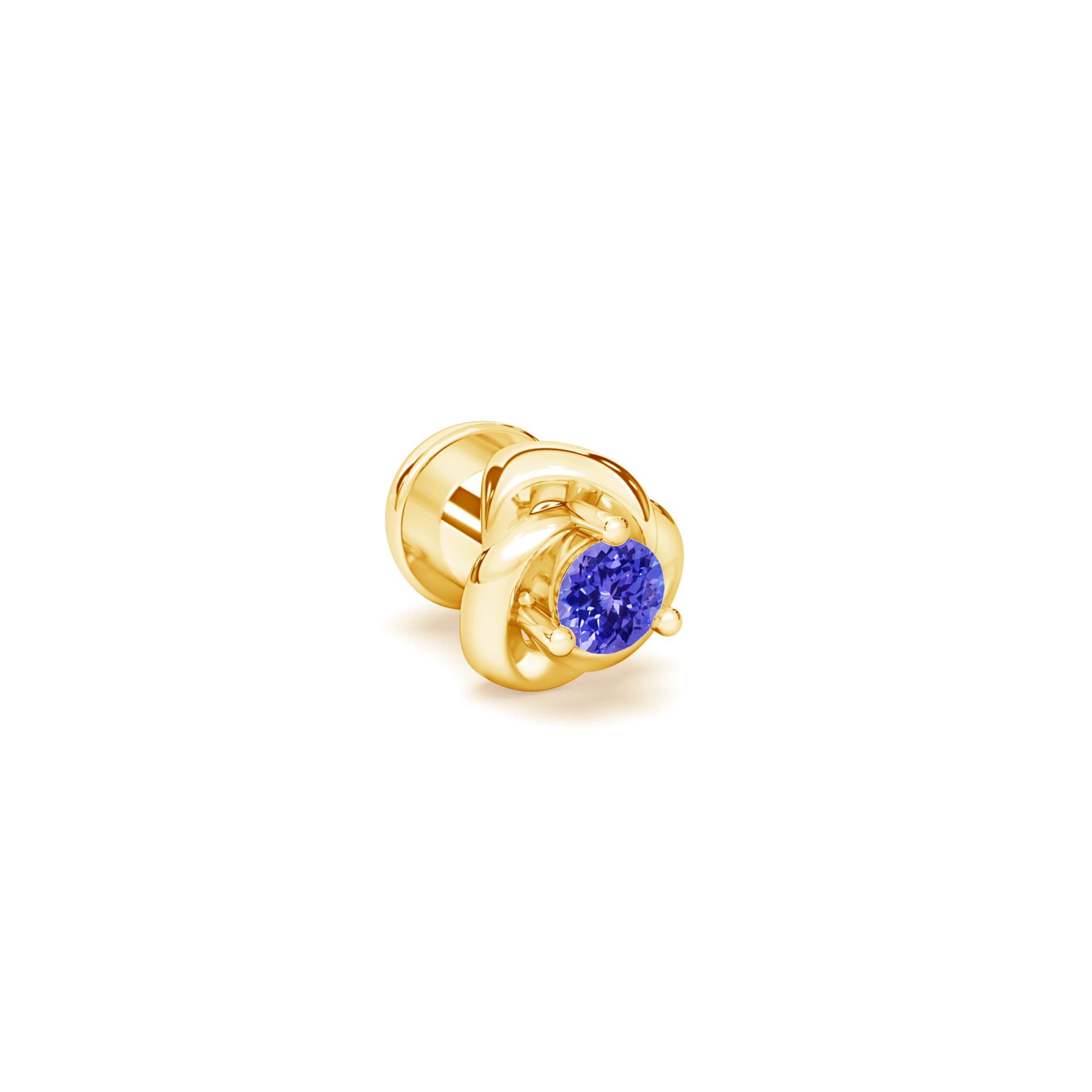 AAAA - Tanzanite / 0.04 CT / 14 KT Yellow Gold