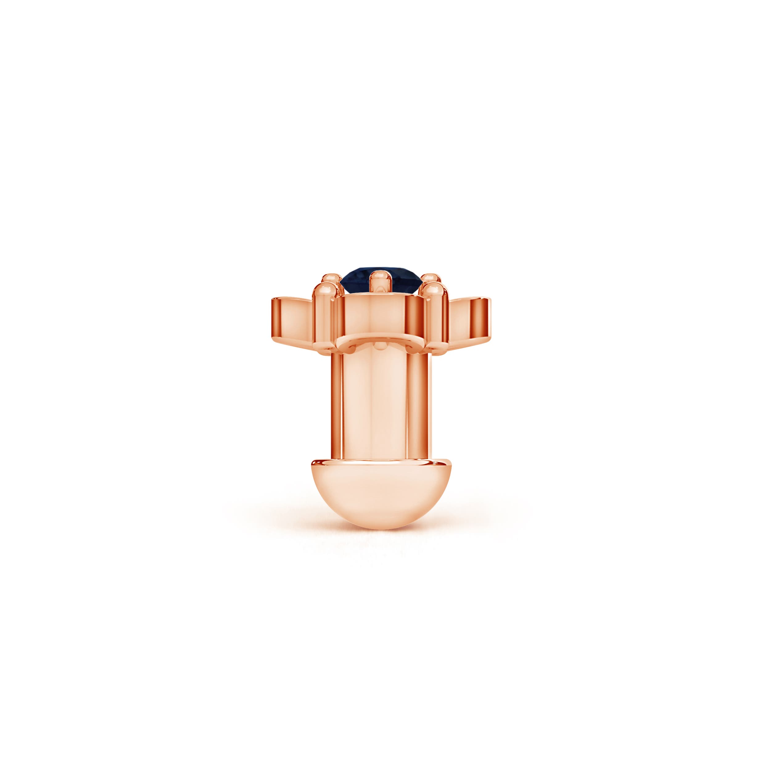 A - Blue Sapphire / 0.05 CT / 14 KT Rose Gold