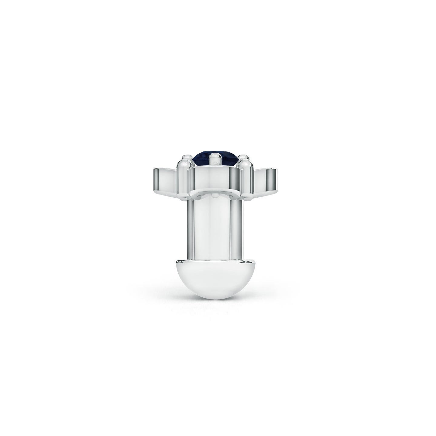 Bloom Solitaire Blue Sapphire Watch Button