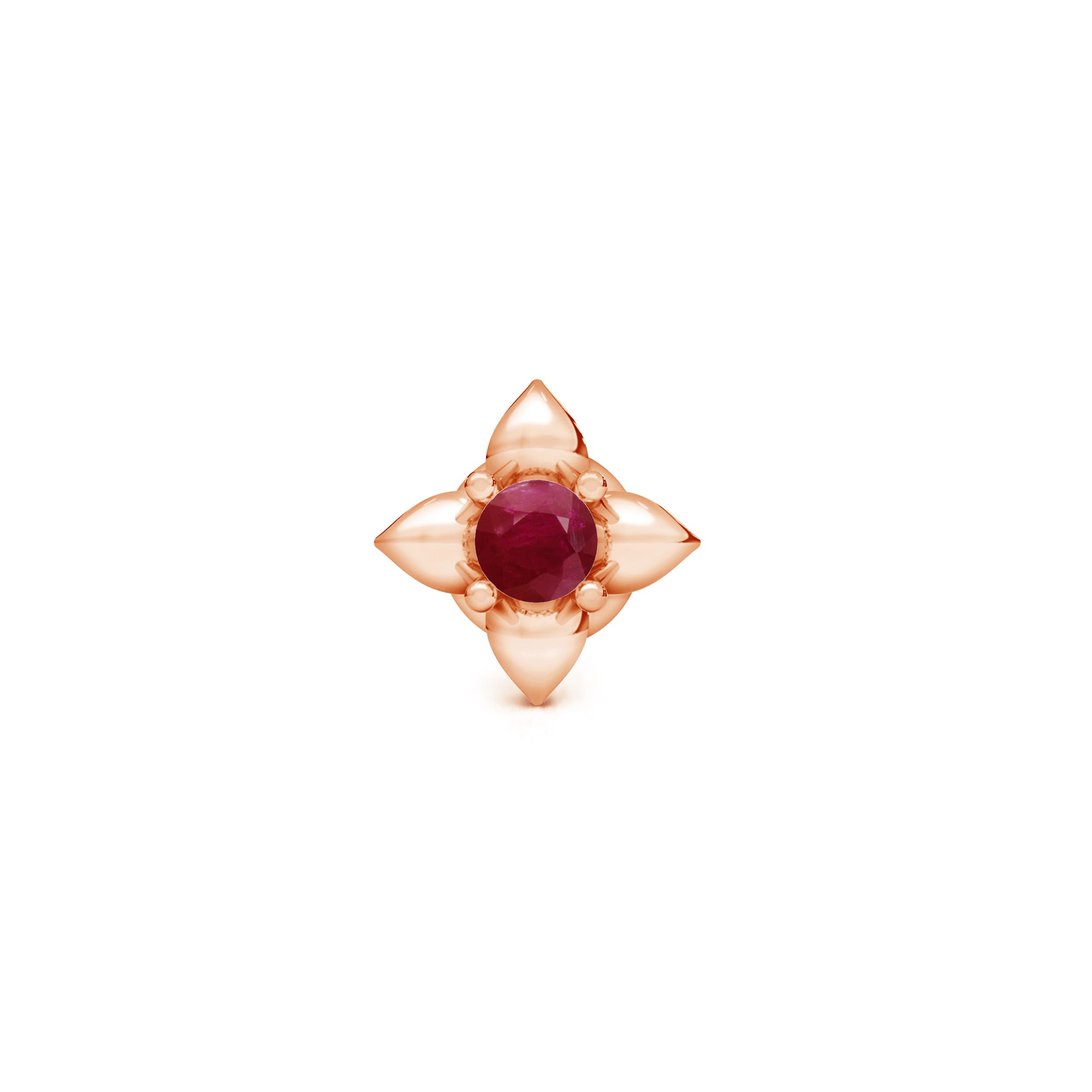 A - Ruby / 0.038 CT / 14 KT Rose Gold