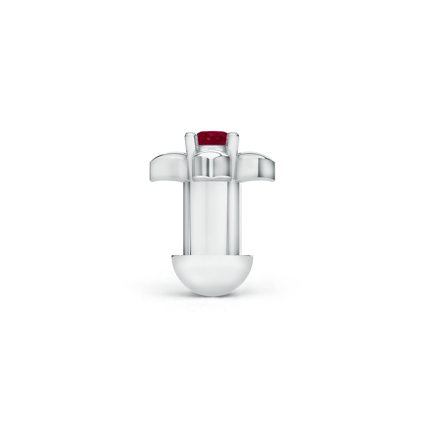 North-South Star Solitaire Ruby Watch Button