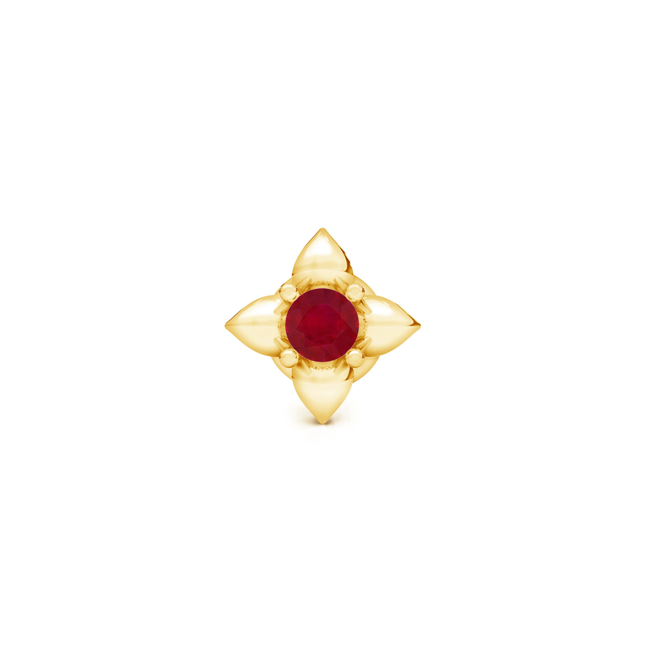 AA - Ruby / 0.038 CT / 14 KT Yellow Gold