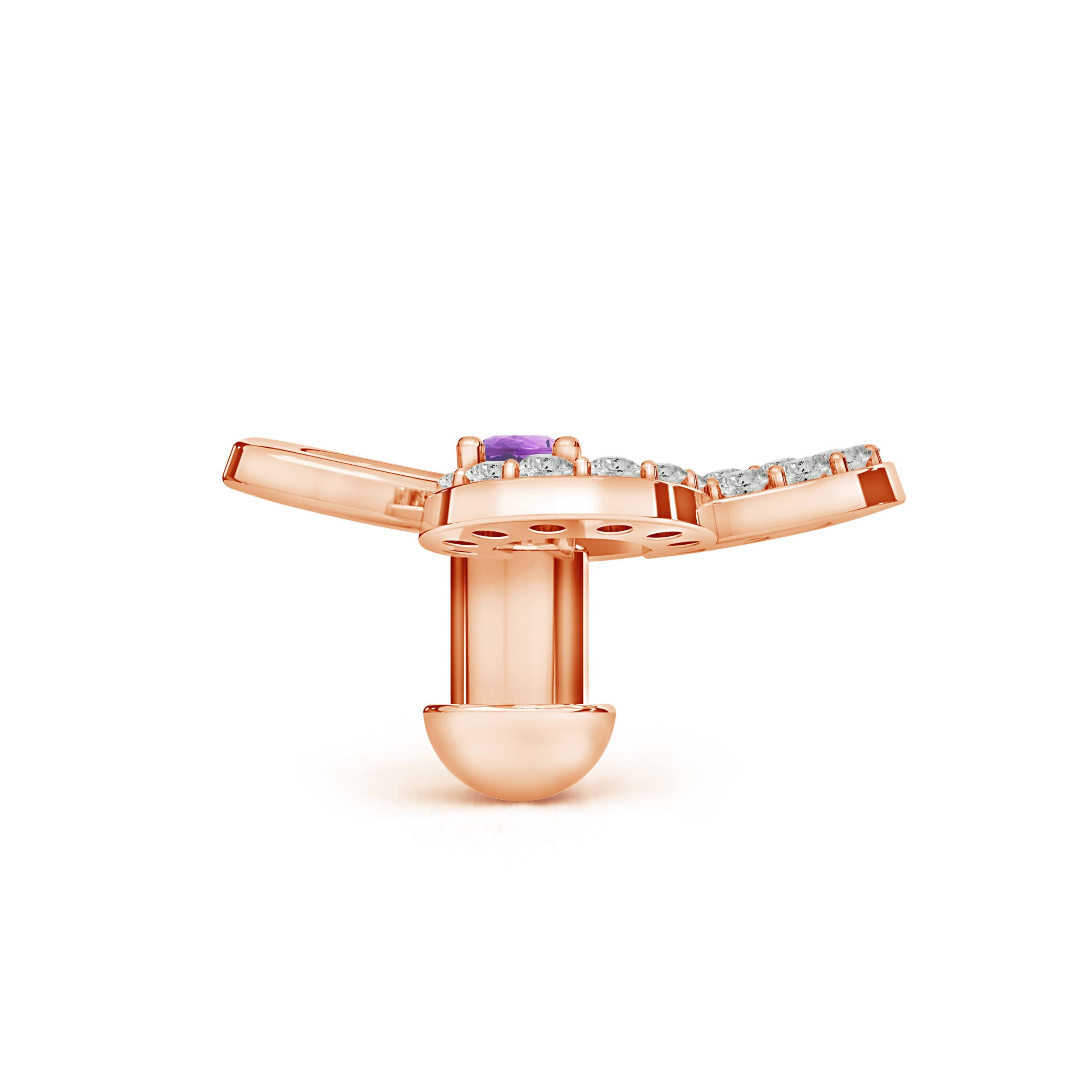 A - Amethyst / 0.11 CT / 14 KT Rose Gold