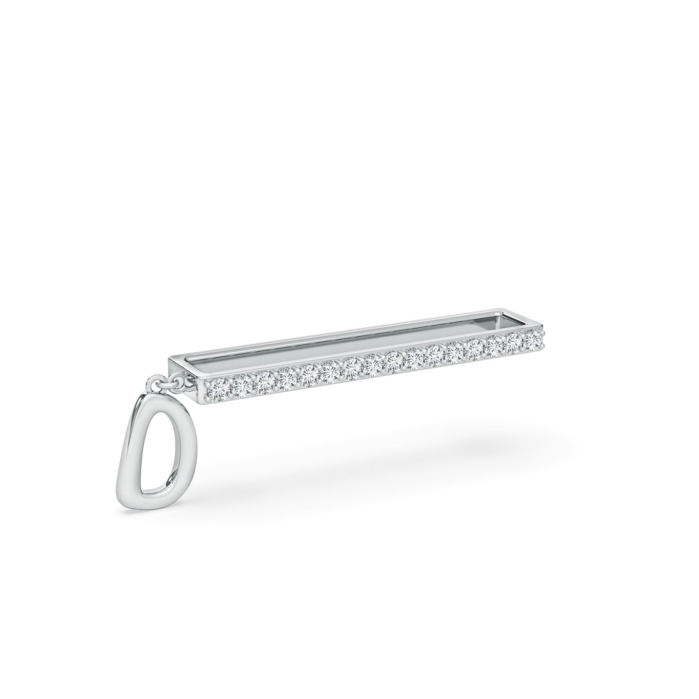 Capital D Initial With Natural Diamond Watch Band
