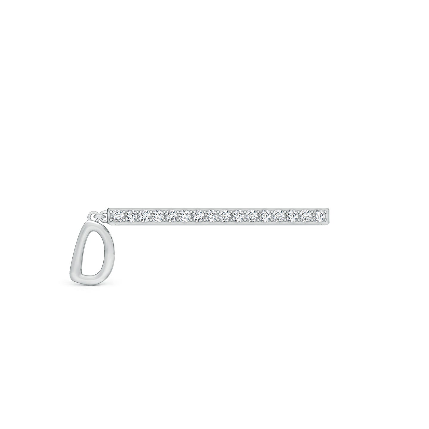 Capital D Initial With Natural Diamond Watch Band