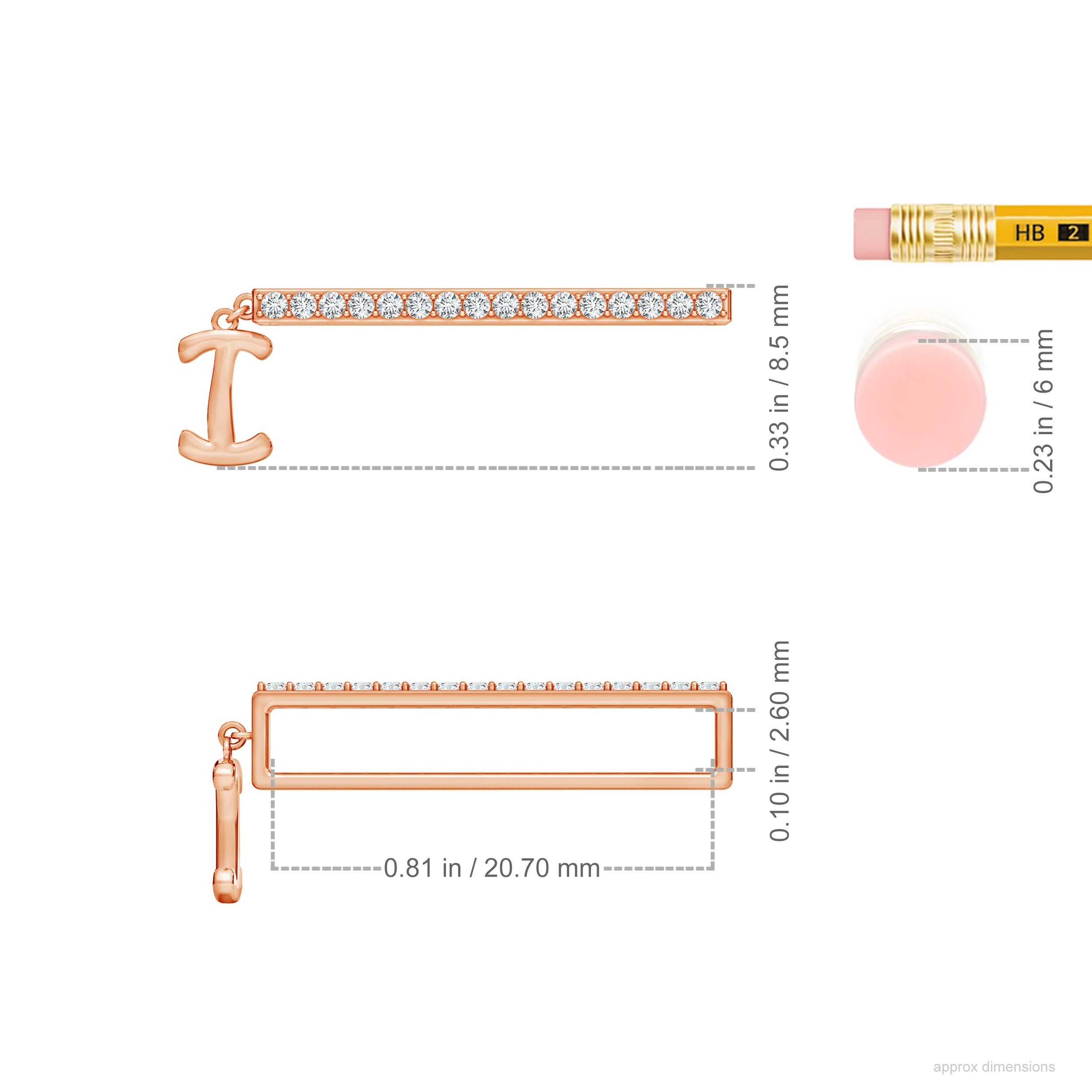 G, VS2 / 0.13 CT / 14 KT Rose Gold