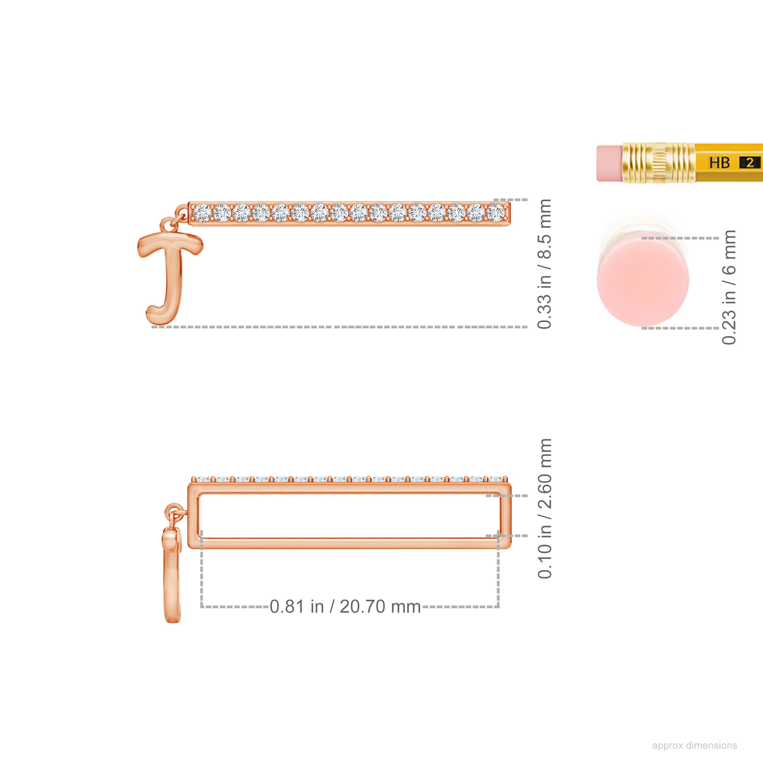 G, VS2 / 0.13 CT / 14 KT Rose Gold