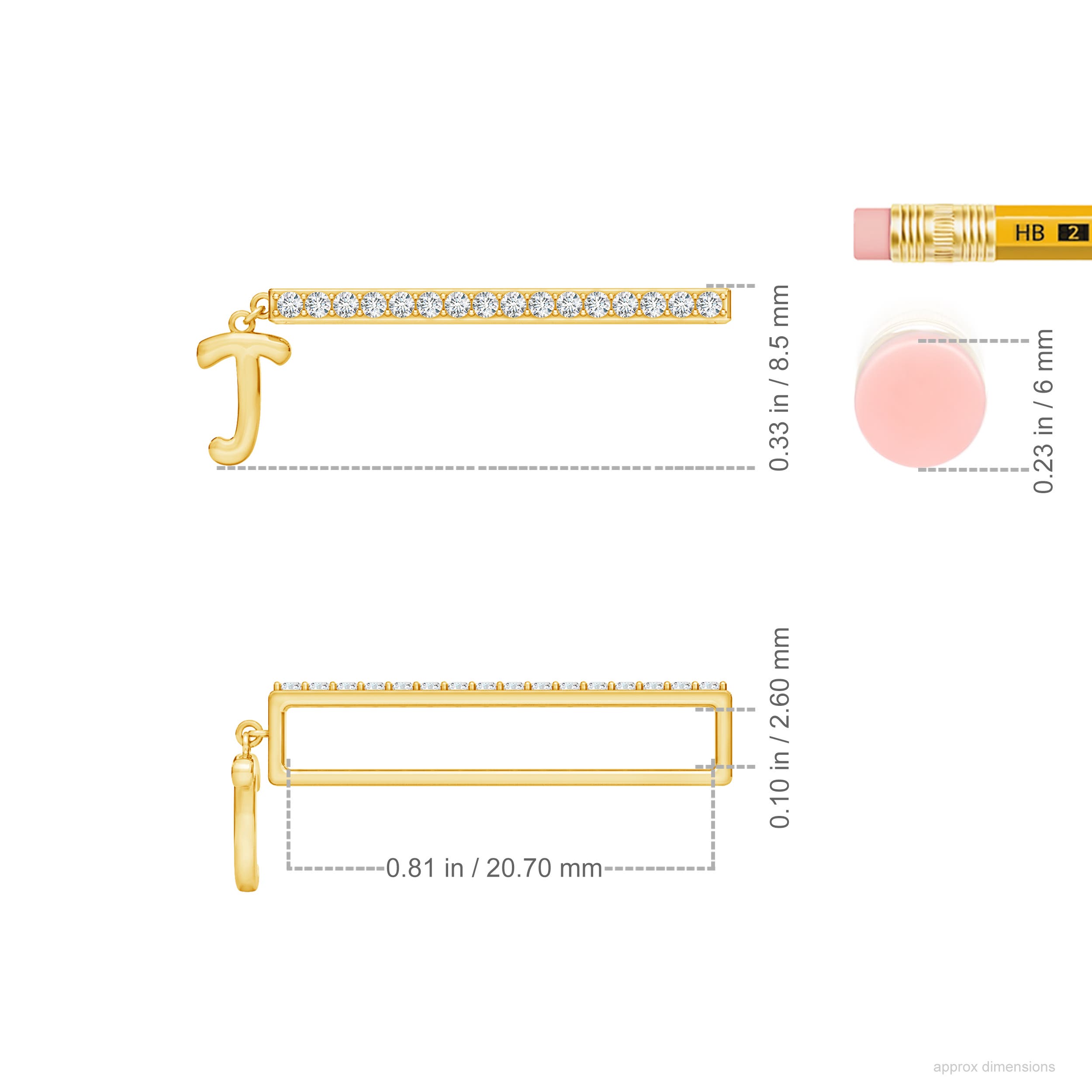 G, VS2 / 0.13 CT / 14 KT Yellow Gold