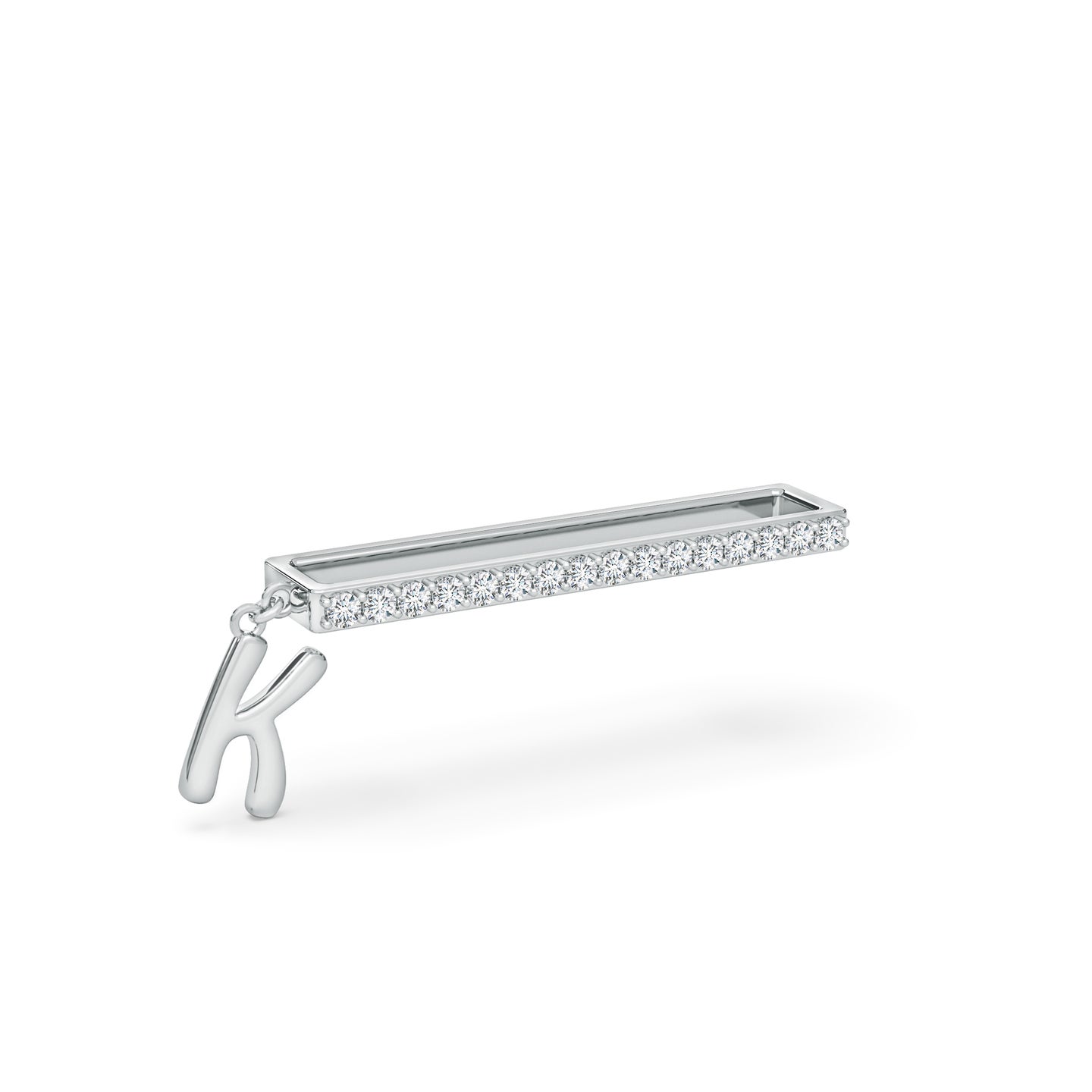 Capital K Initial With Natural Diamond Watch Band