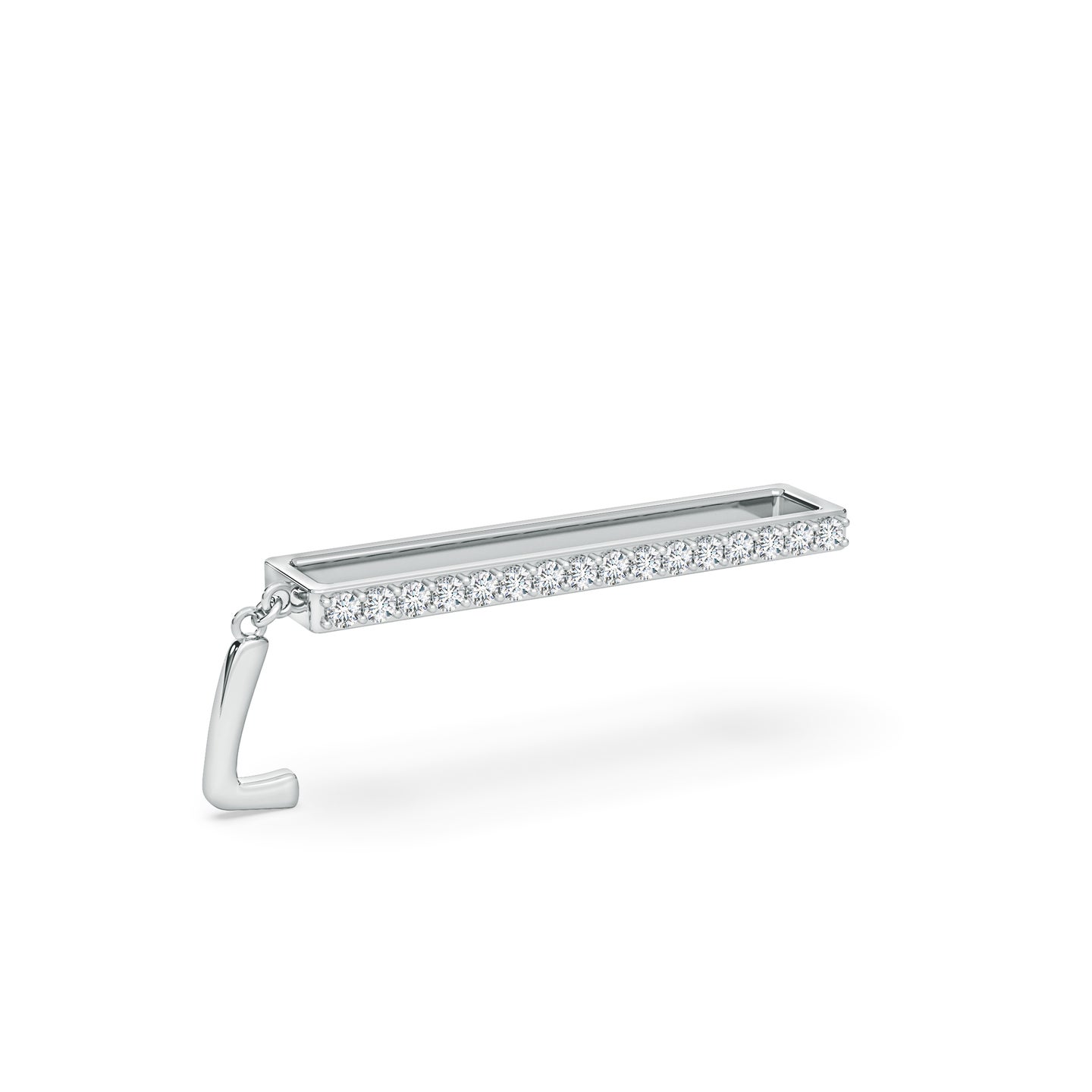 Capital L Initial With Natural Diamond Watch Band